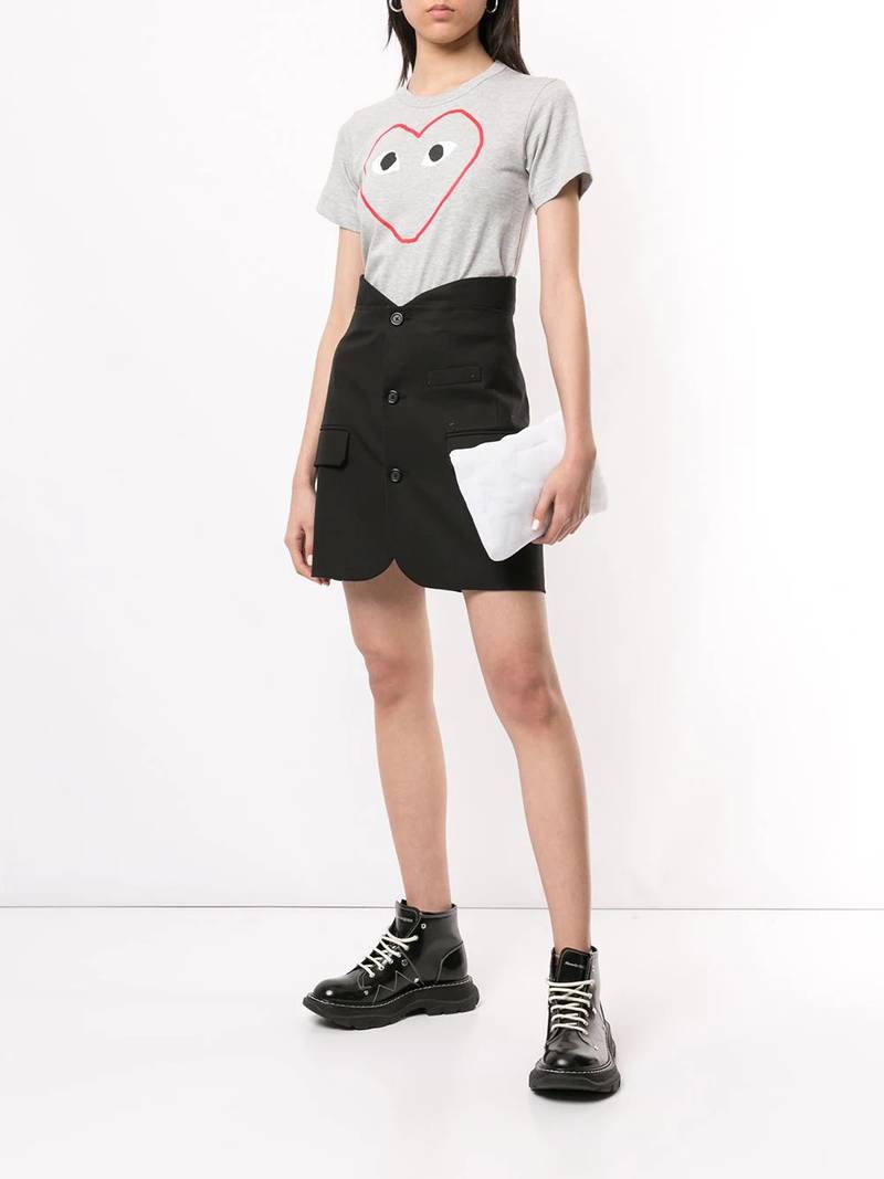 Comme des Garçons PLAY logo-print crew neck T-shirt outlook