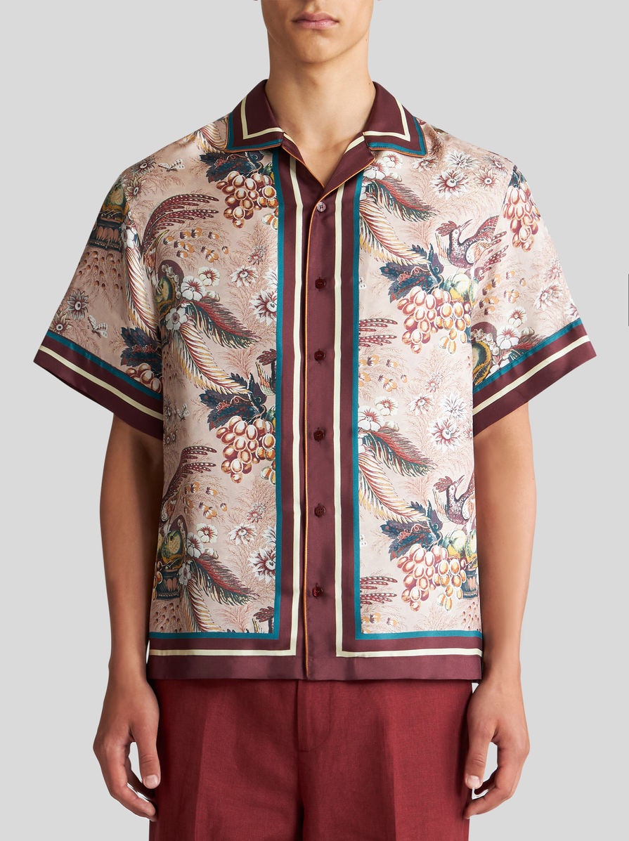 PRINTED SILK BOWLING SHIRT - 2