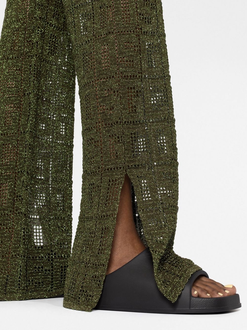 logo-print high waist trousers - 3