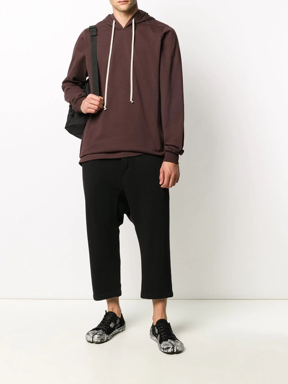 longline drawstring hoodie - 2