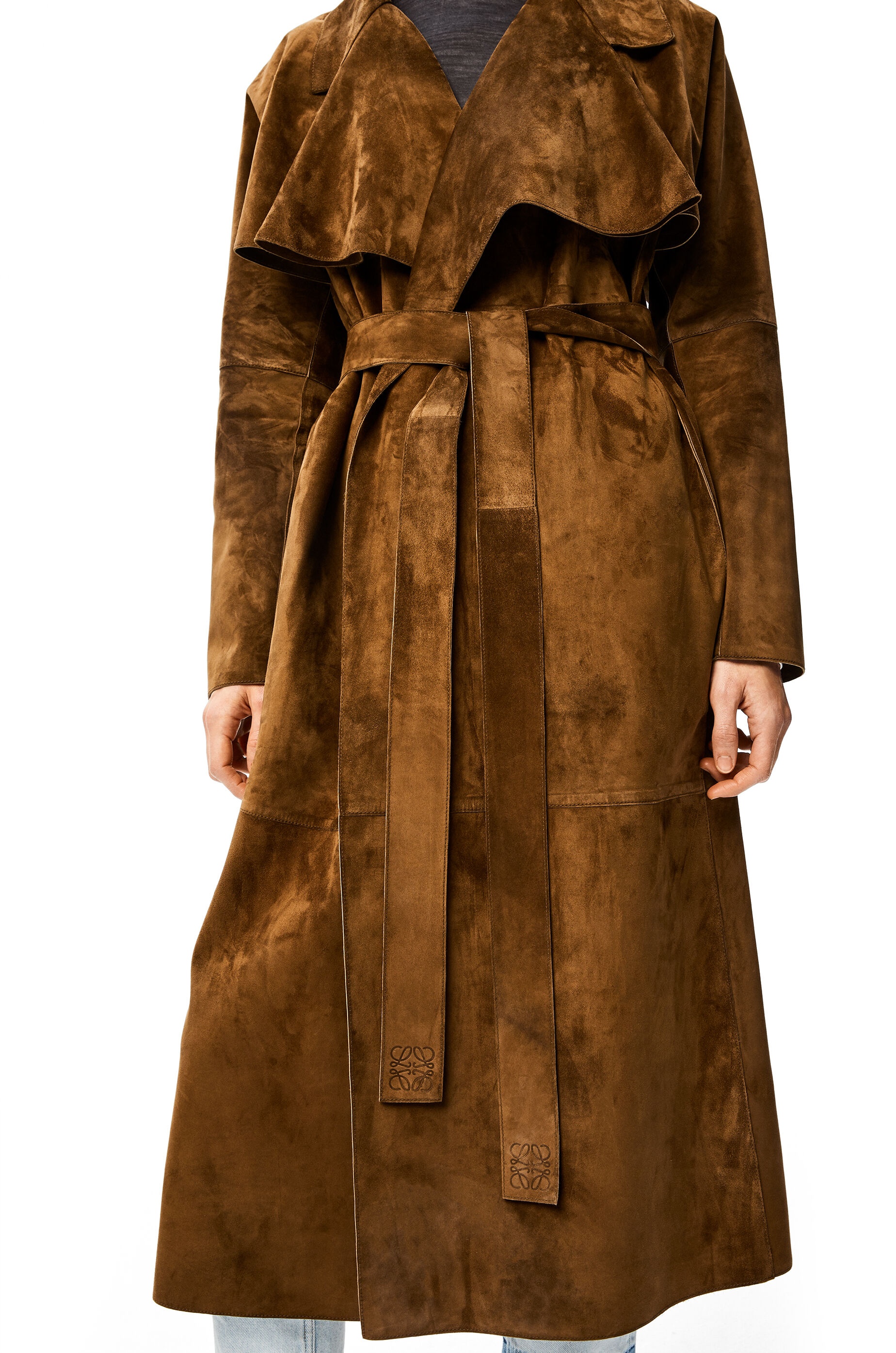 Trench coat in suede - 4