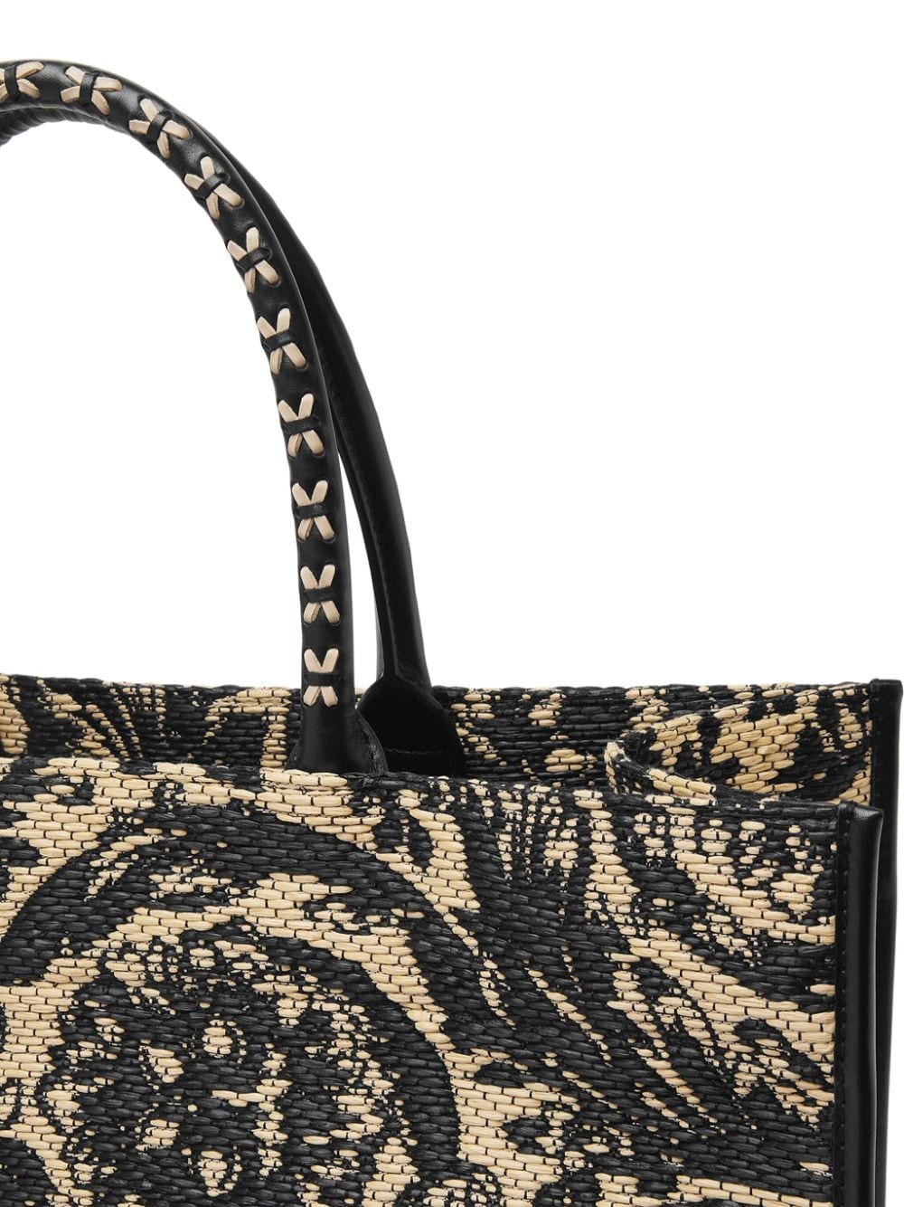 large Barocco Athena raffia tote bag - 5