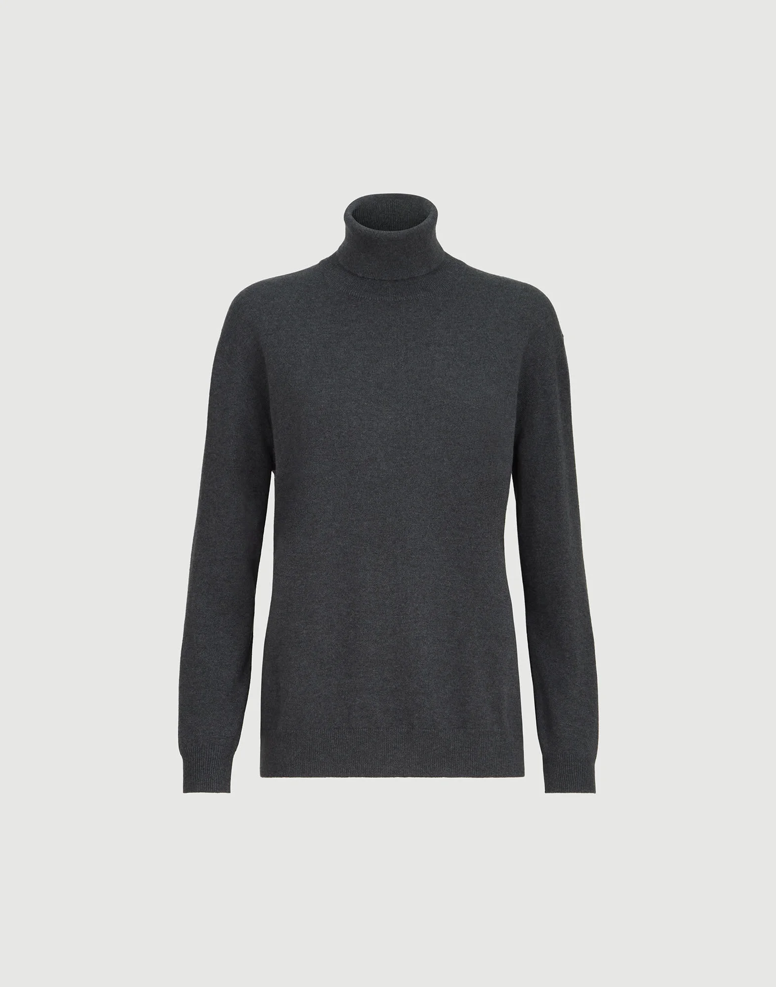 Cashmere turtleneck sweater with monili - 1