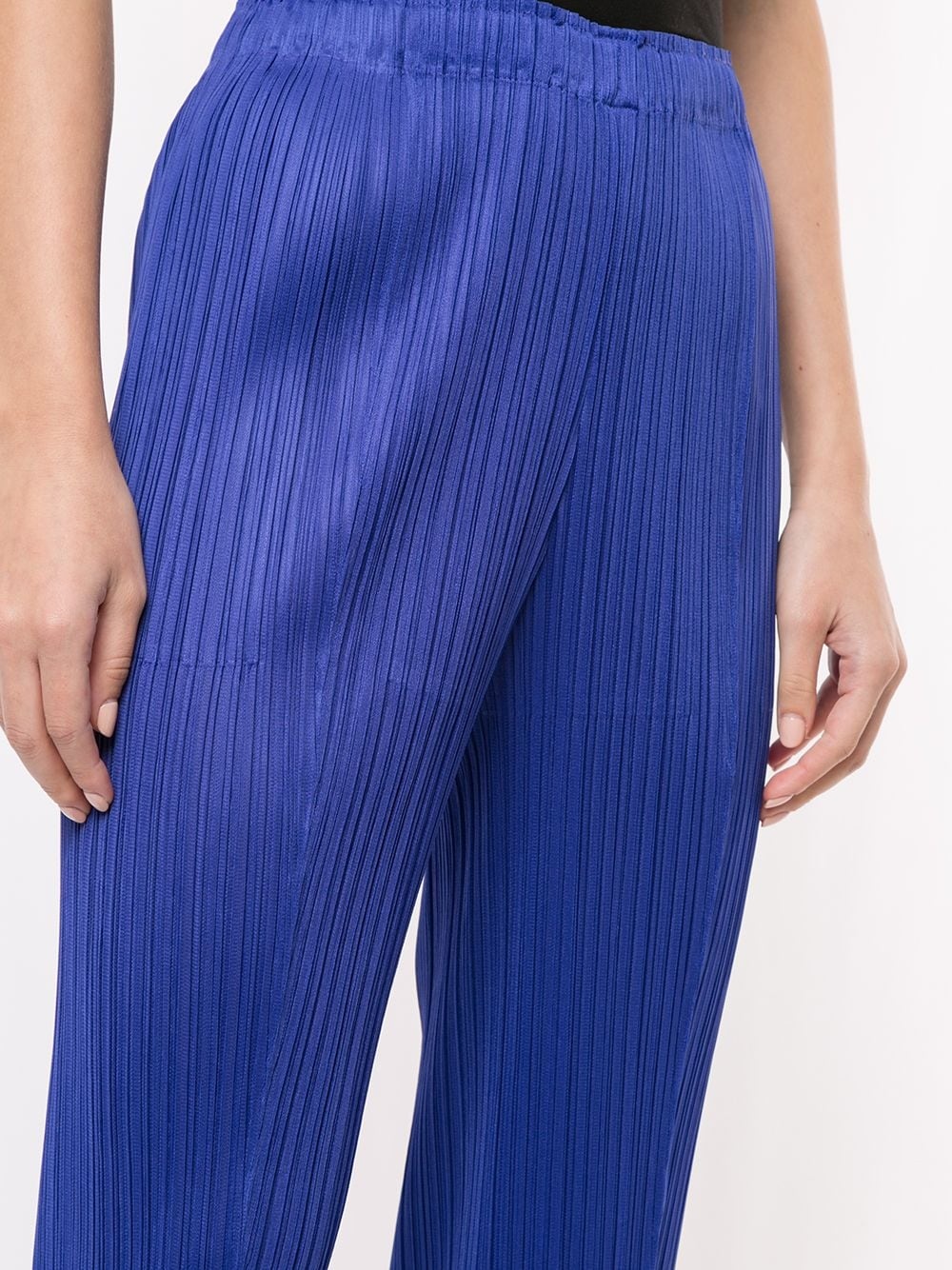 cropped pleat detail trousers - 5