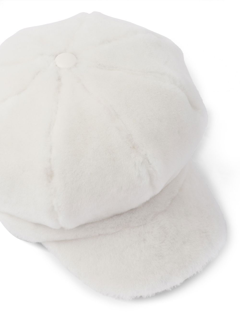 Newsboy shearling cap - 2
