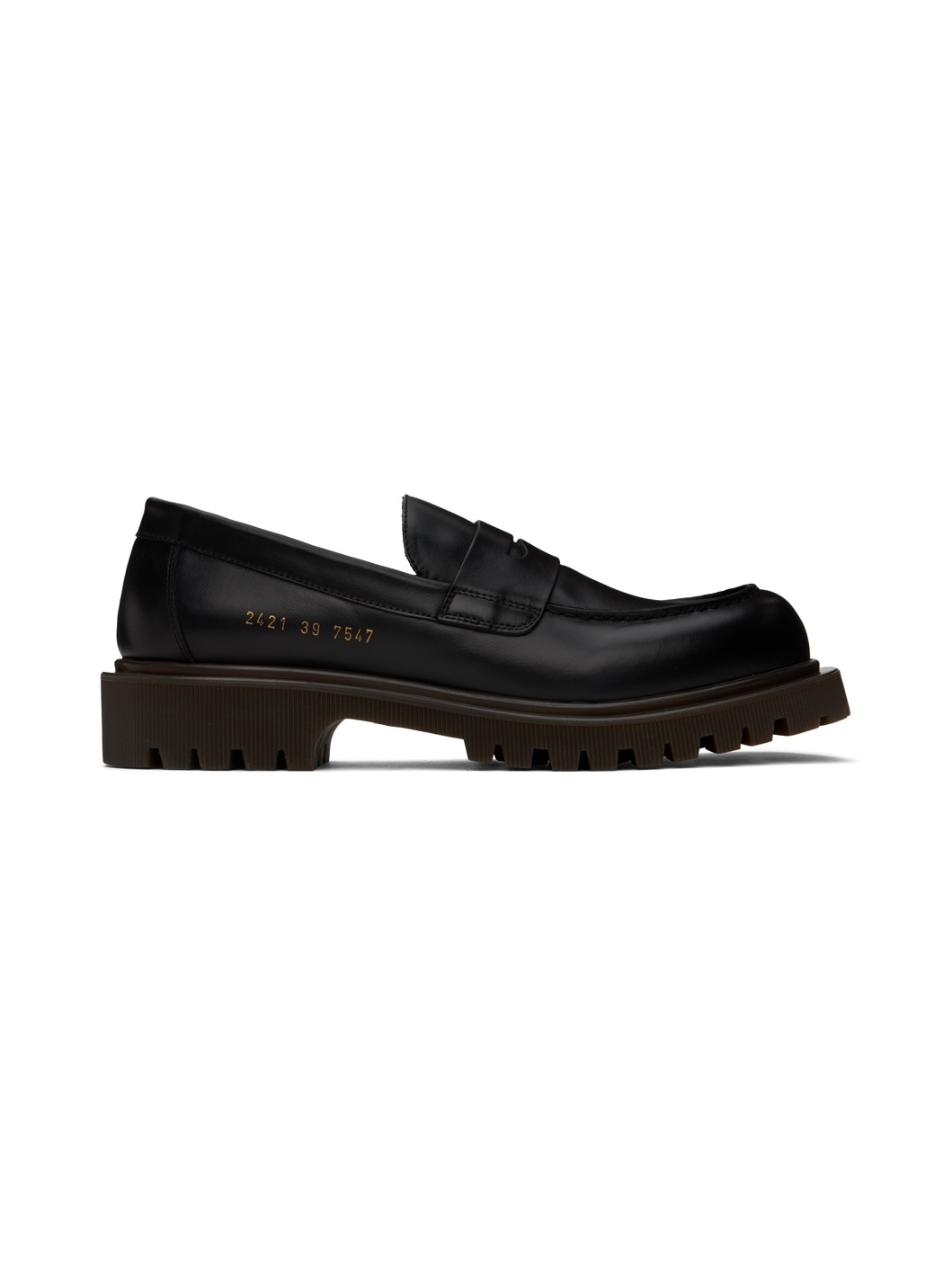 Black Chunk Sole Loafers - 1
