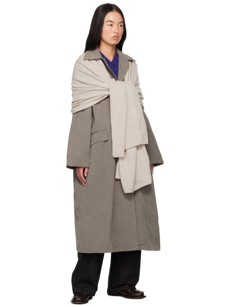 CORDERA Gray Wax Cotton Trench Coat outlook