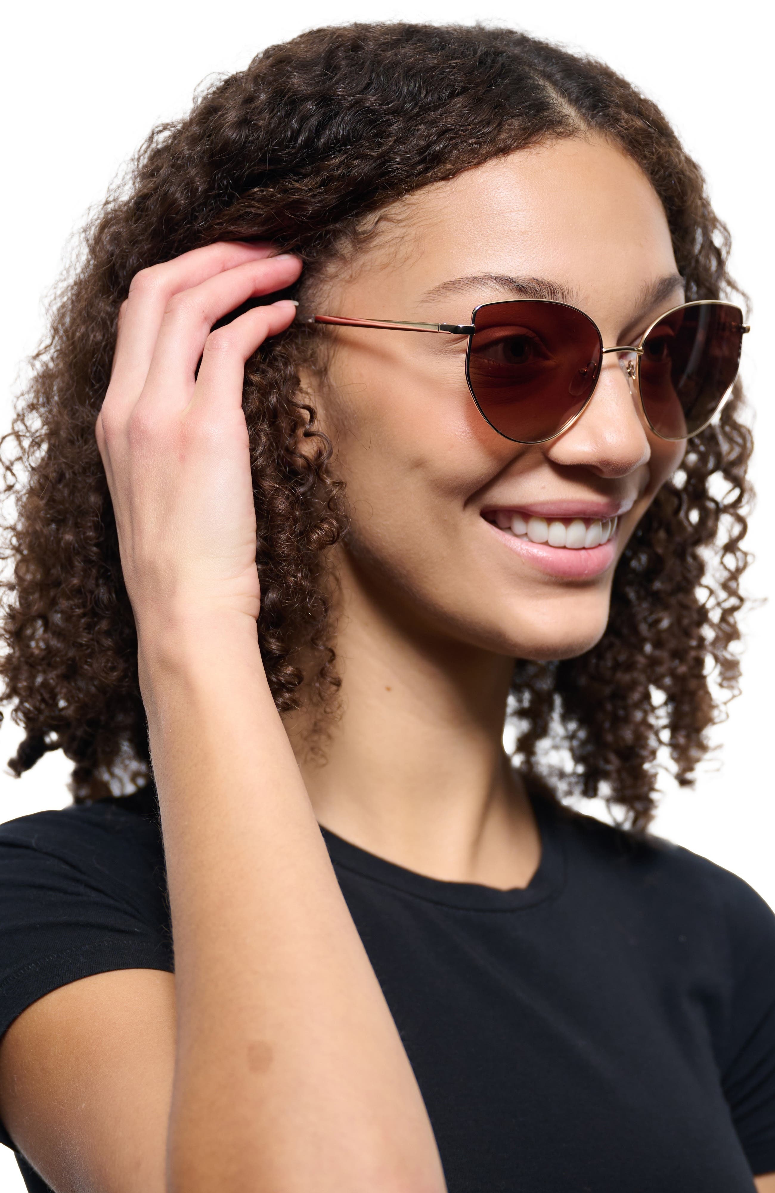 Derek Lam 10 Crosby Kirby Sunglasses in Gold Pink at Nordstrom - 4