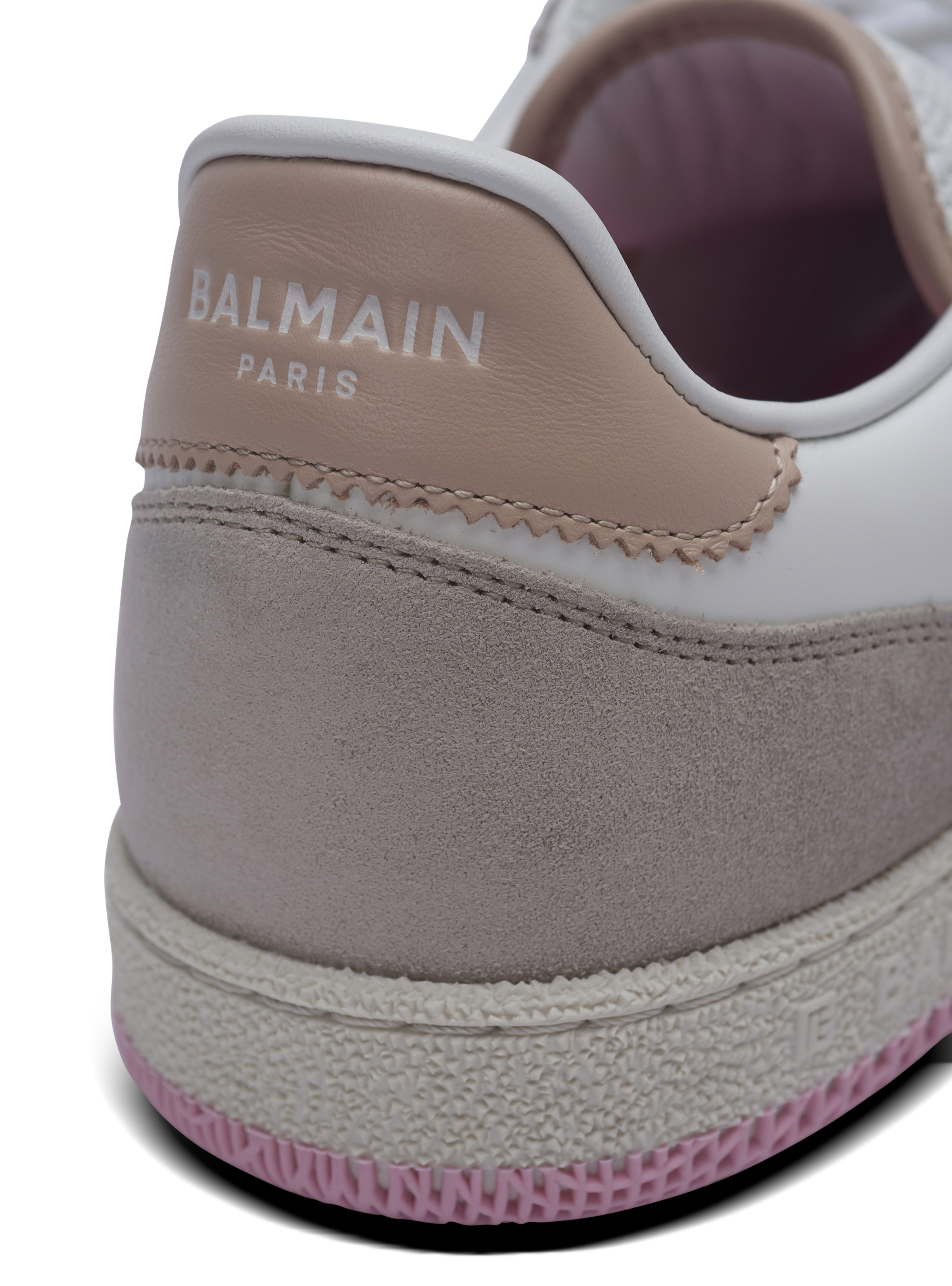 Balmain Swan trainers in calfskin and suede - 8