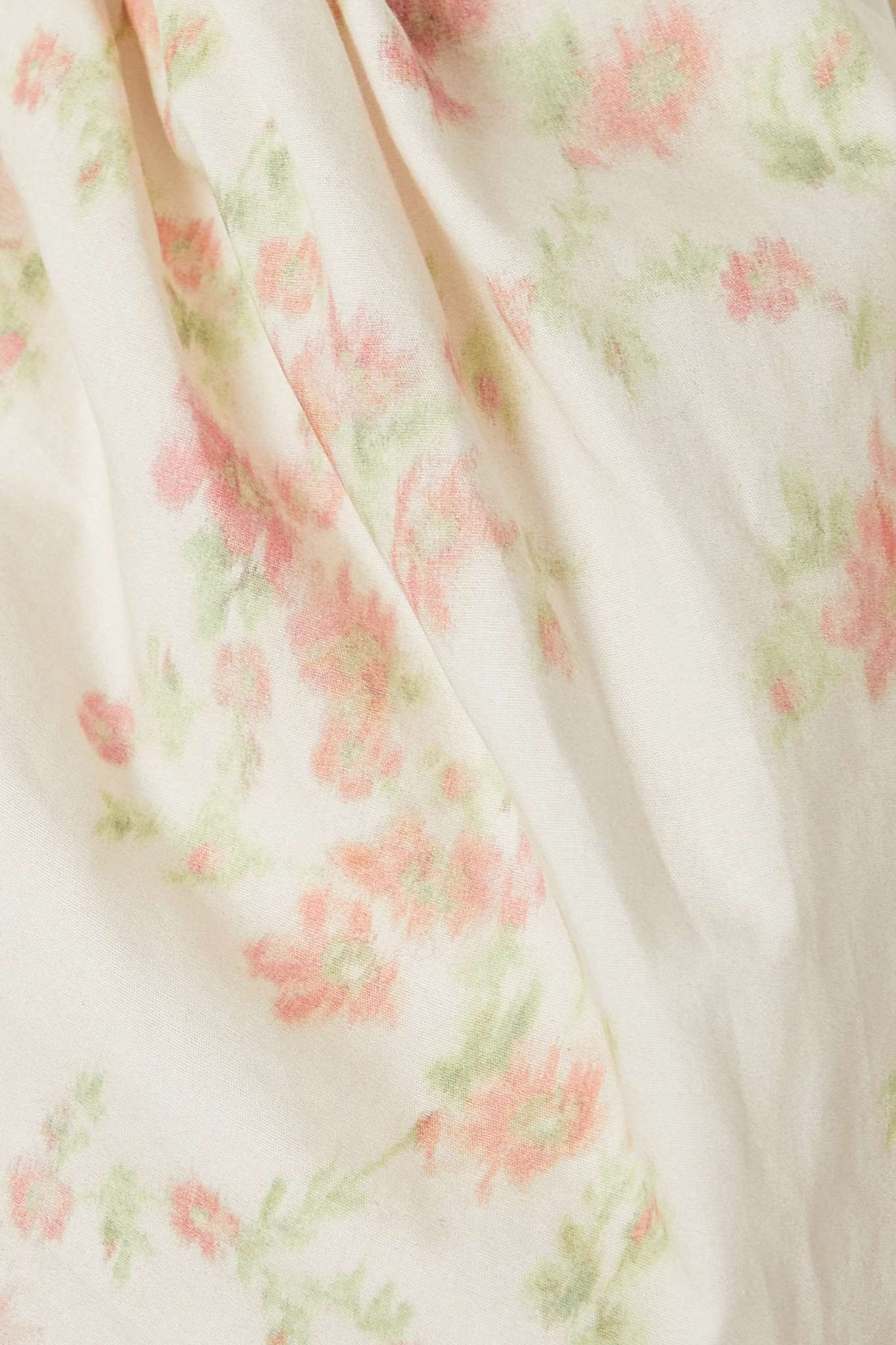 Oversized floral-print cotton midi dress - 5
