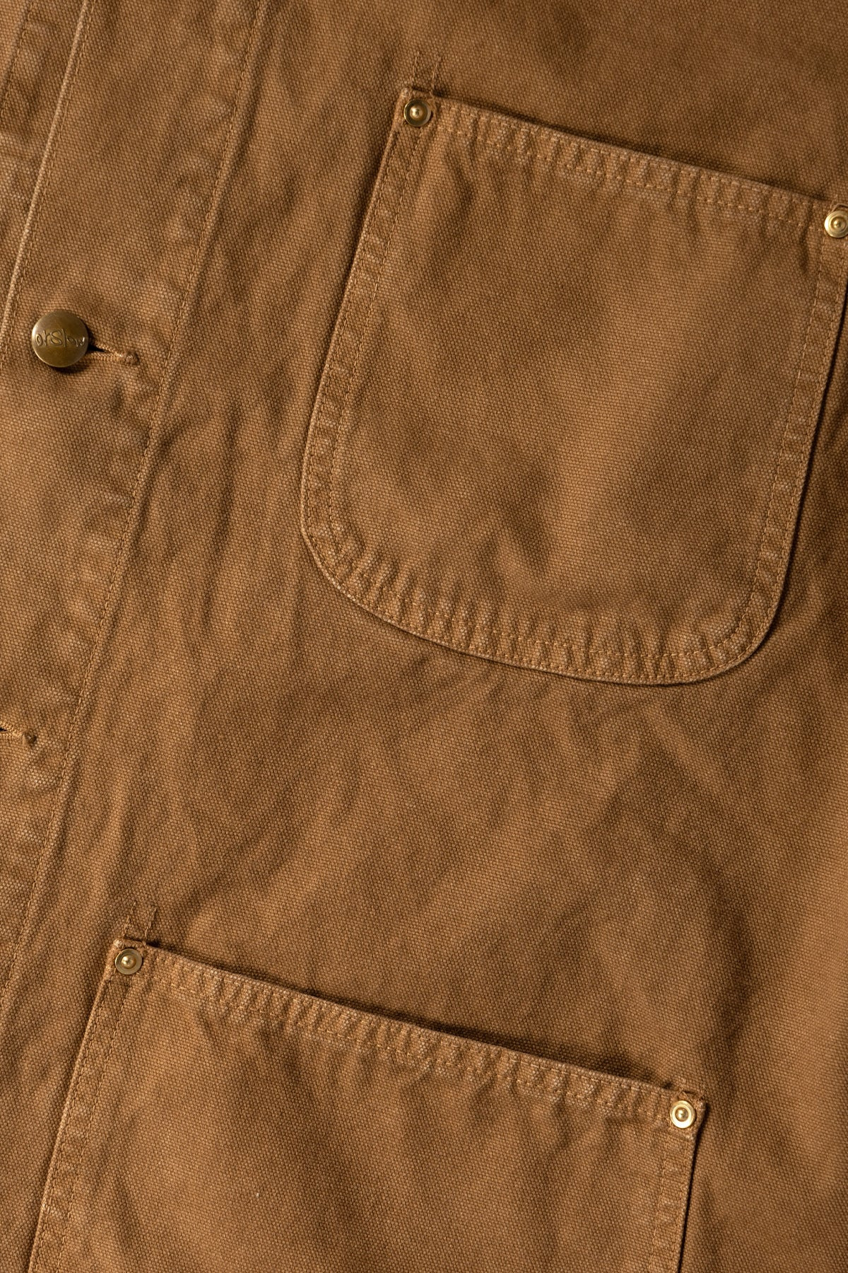 Relax Fit Oxford Coverall - Brown - 3