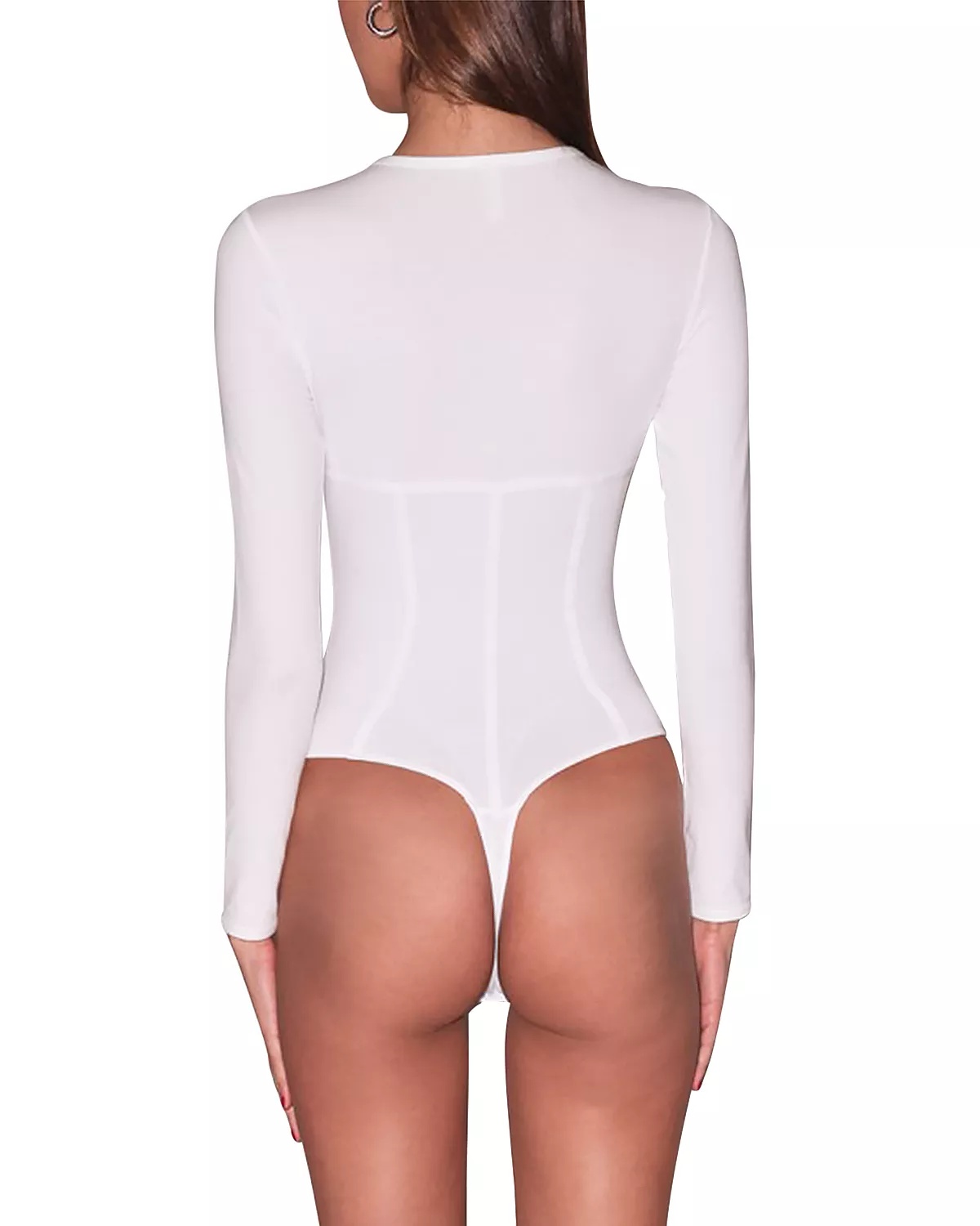 Long Sleeve Corset Bodysuit - 3