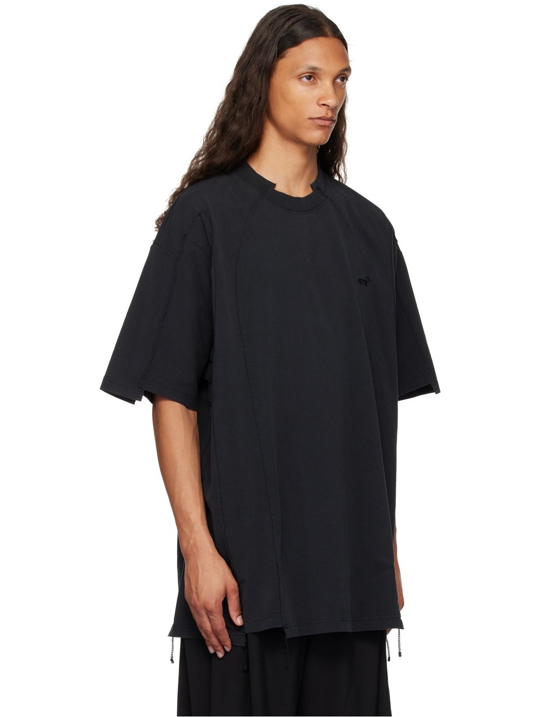 Black Cut-Up T-Shirt - 2