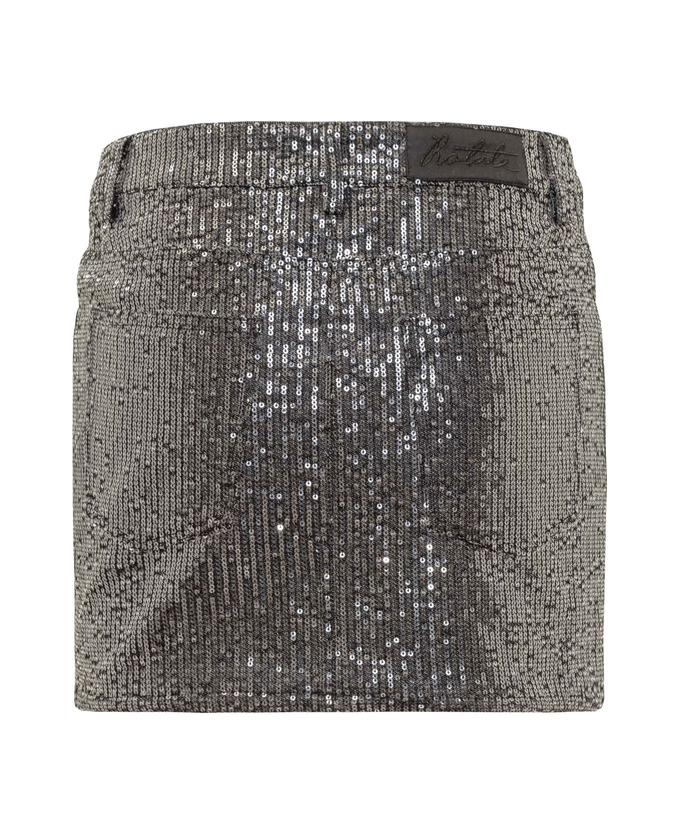 Sequin Mini Skirt - 2