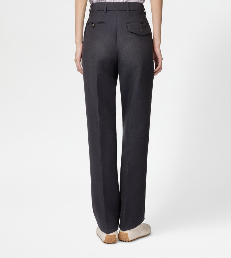 PANTS IN WOOL GABARDINE - BLUE 4