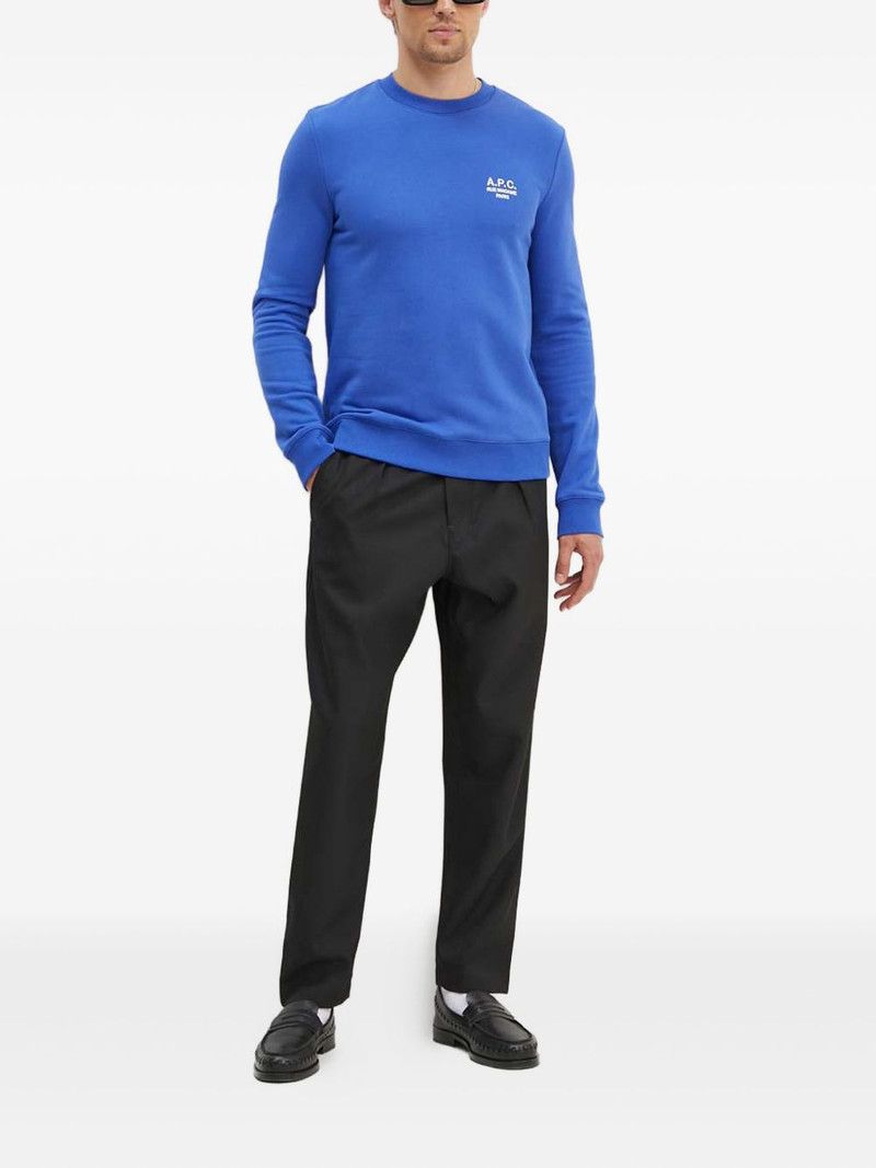 A.P.C. logo-embroidered crew-neck sweatshirt outlook