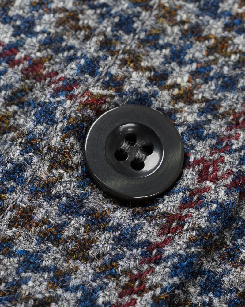 IHDR-434-PPT 14OZ FOX BROTHERS® WOOL CPO SHIRT - ANTIQUE PEWTER PUPPYTOOTH CHECK 14