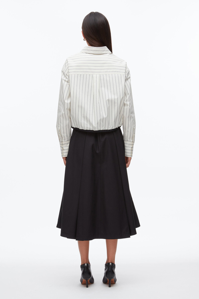 Drawcord Hem Stripe Shirt 4