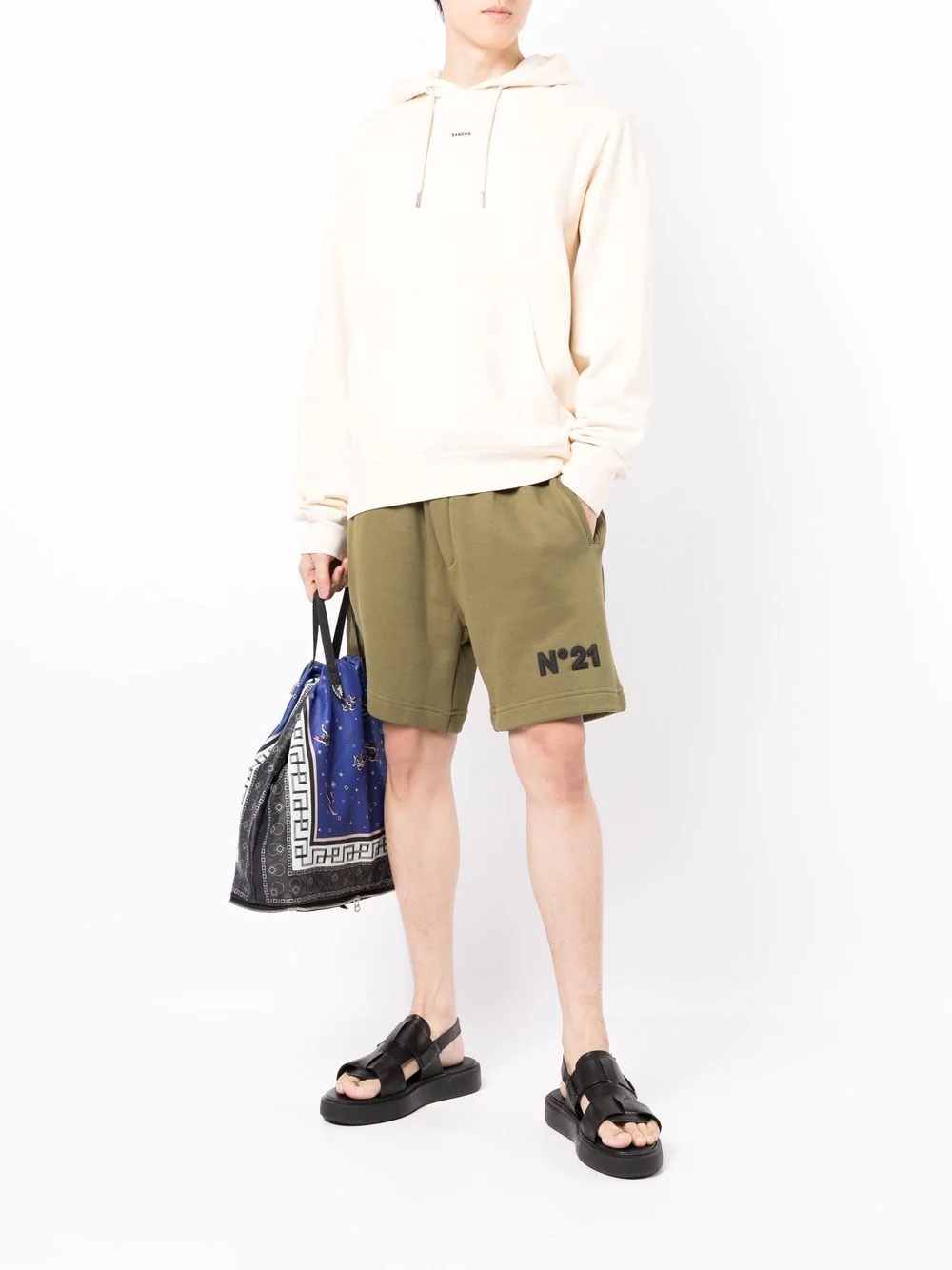 logo-patch track shorts - 2