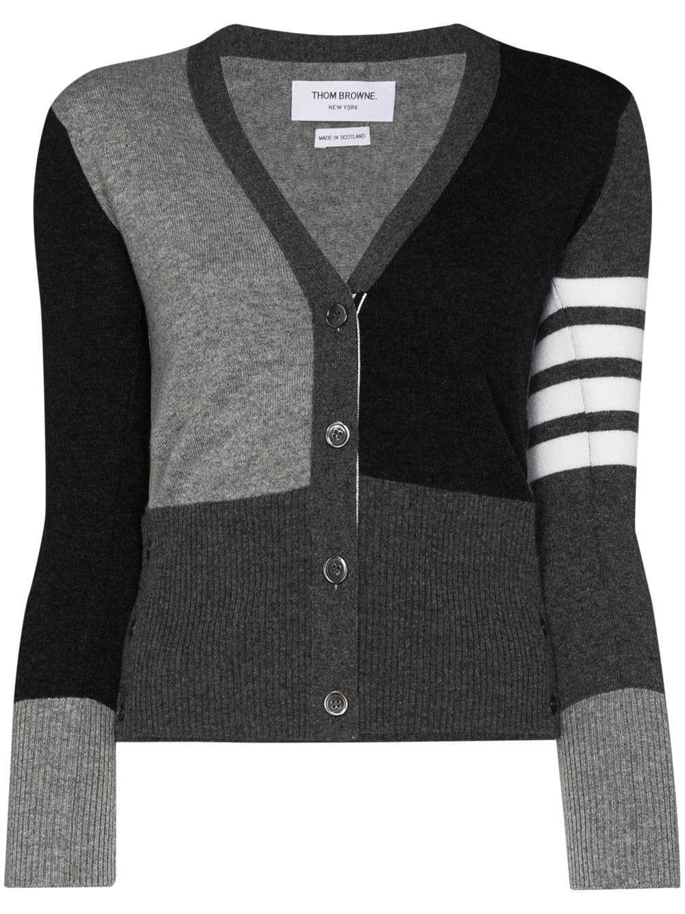 monochrome block cardigan - 1