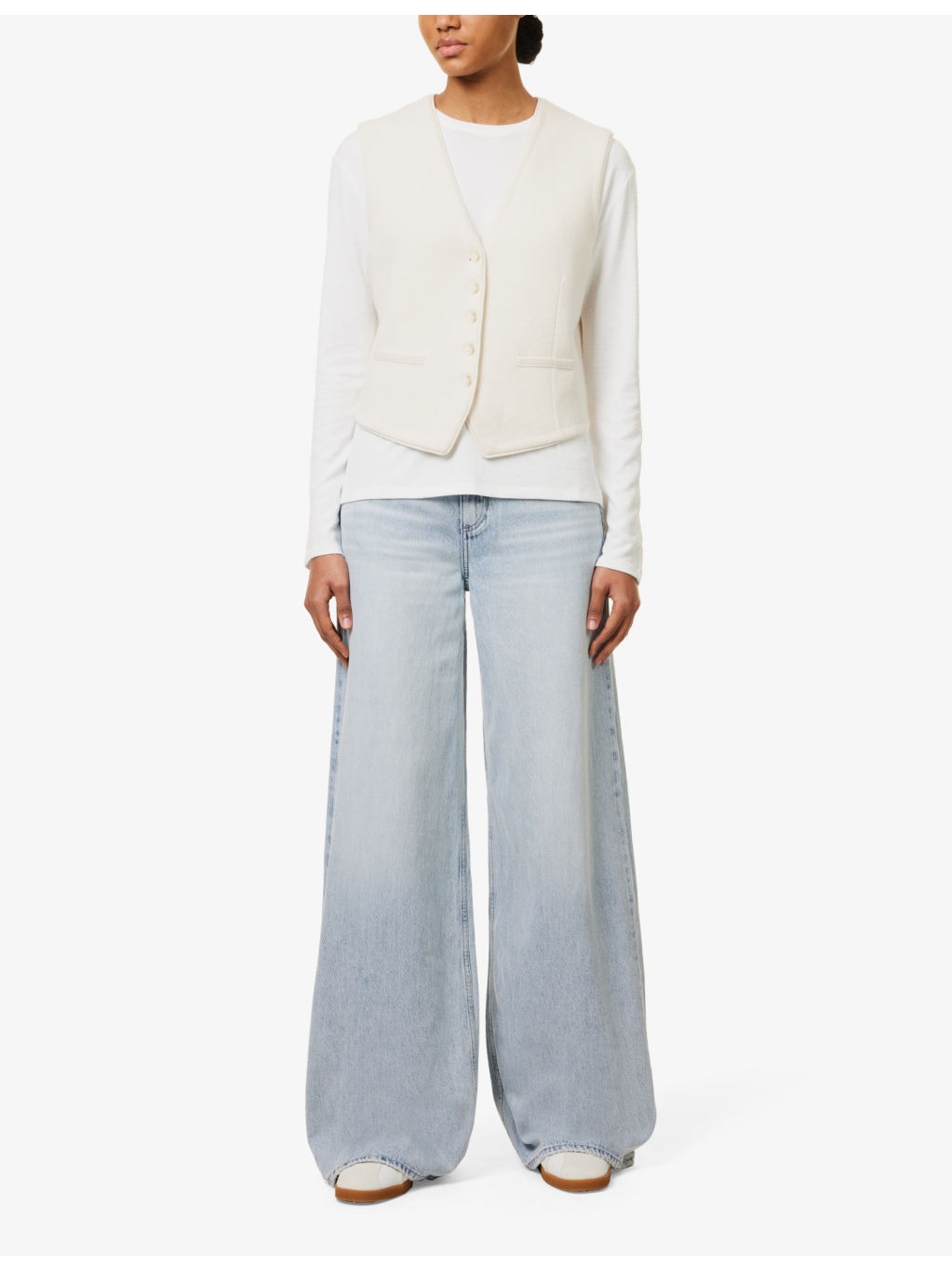Sofie wide-leg high-rise denim-blend jeans - 2