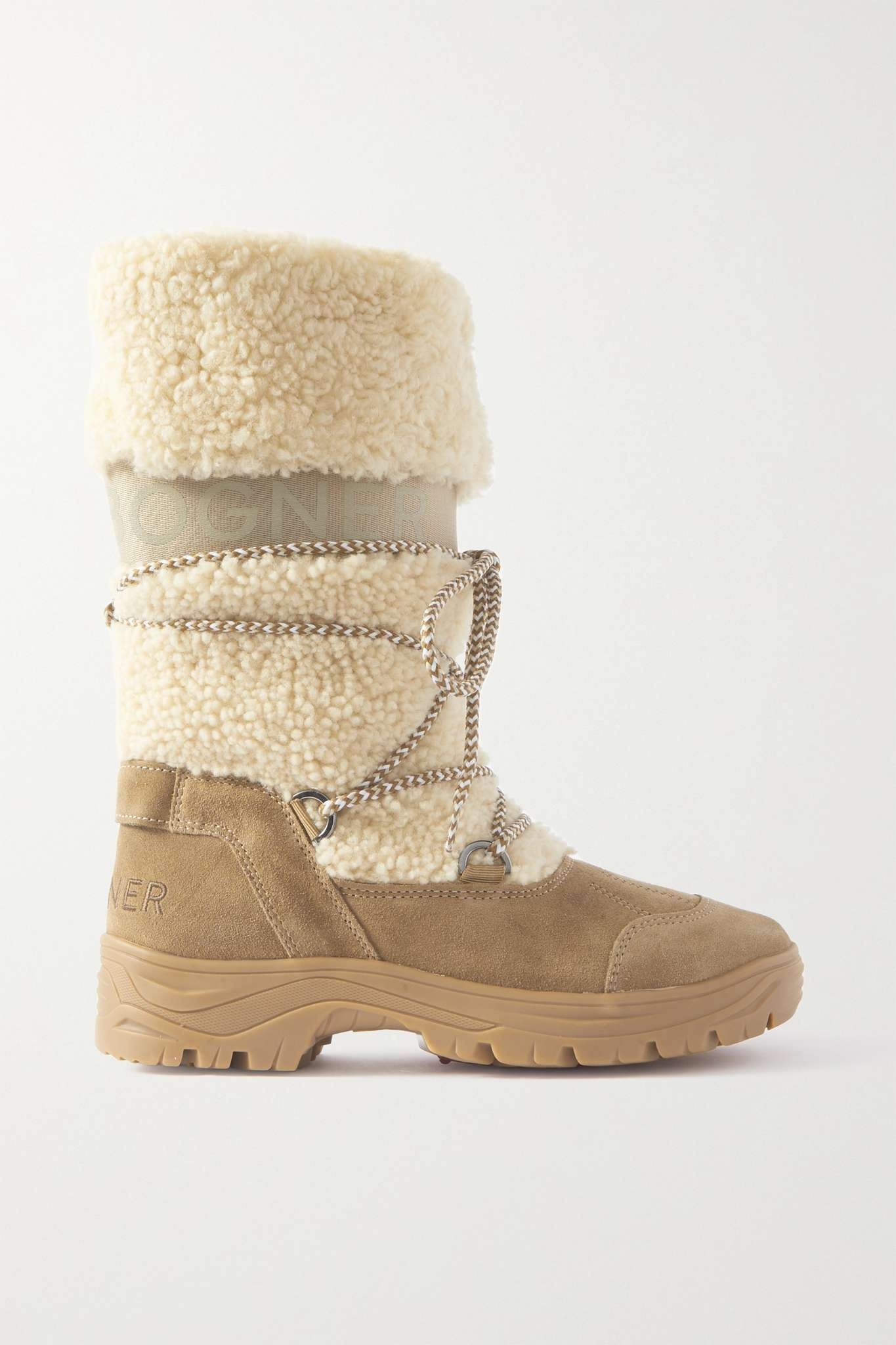 Alta Badia 2 B shearling and suede snow boots - 1