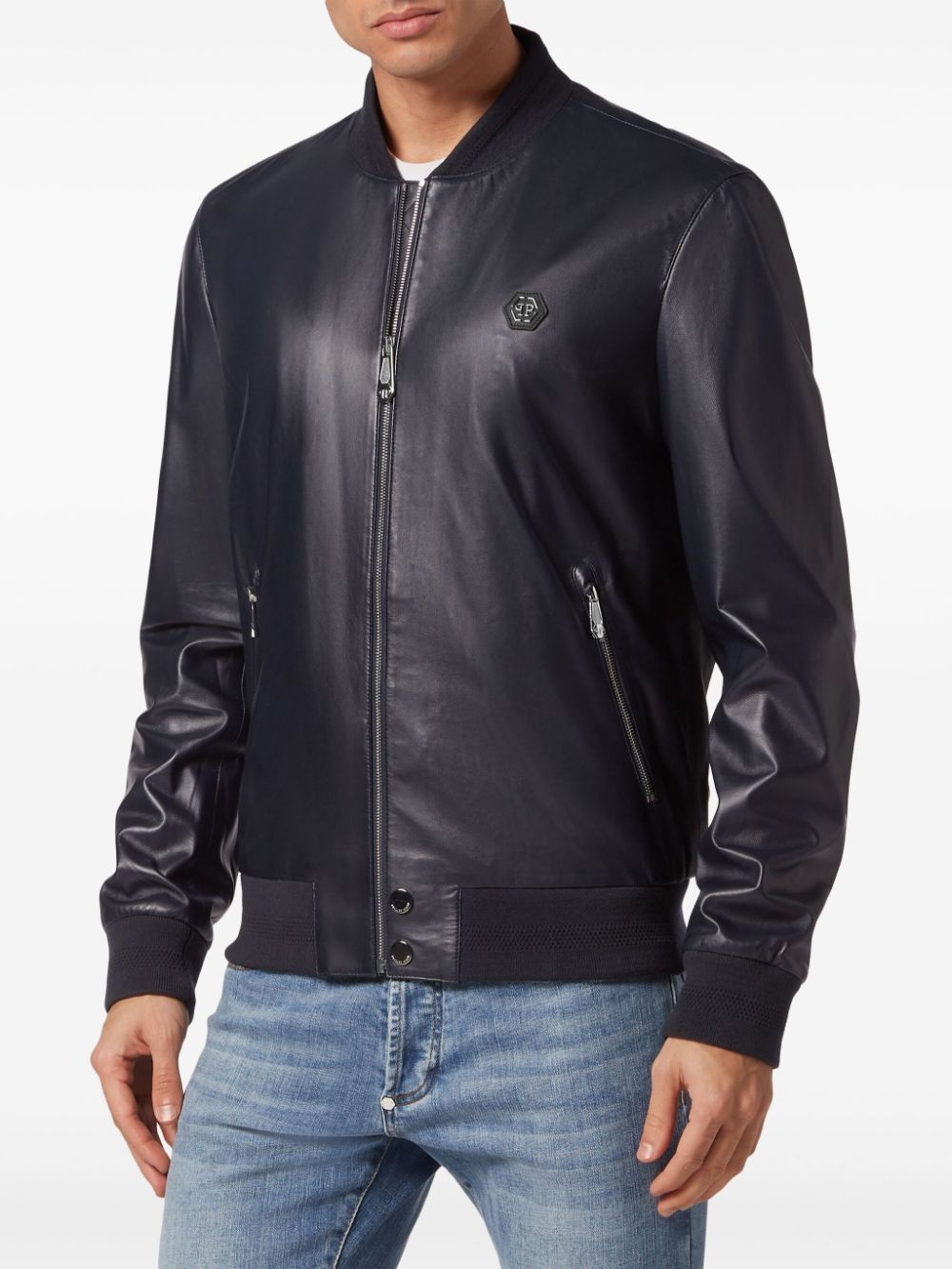 leather bomber jacket - 3