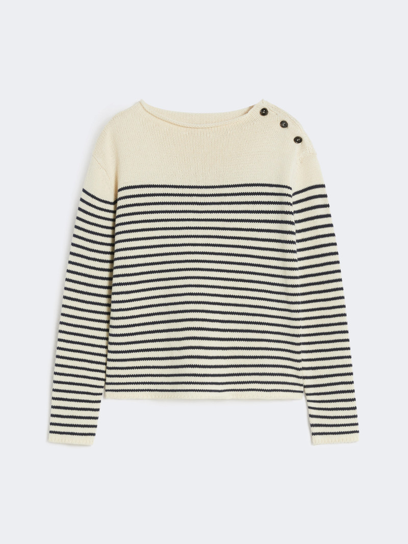 QUADRO Relaxed-fit cotton sweater - NAVY 1