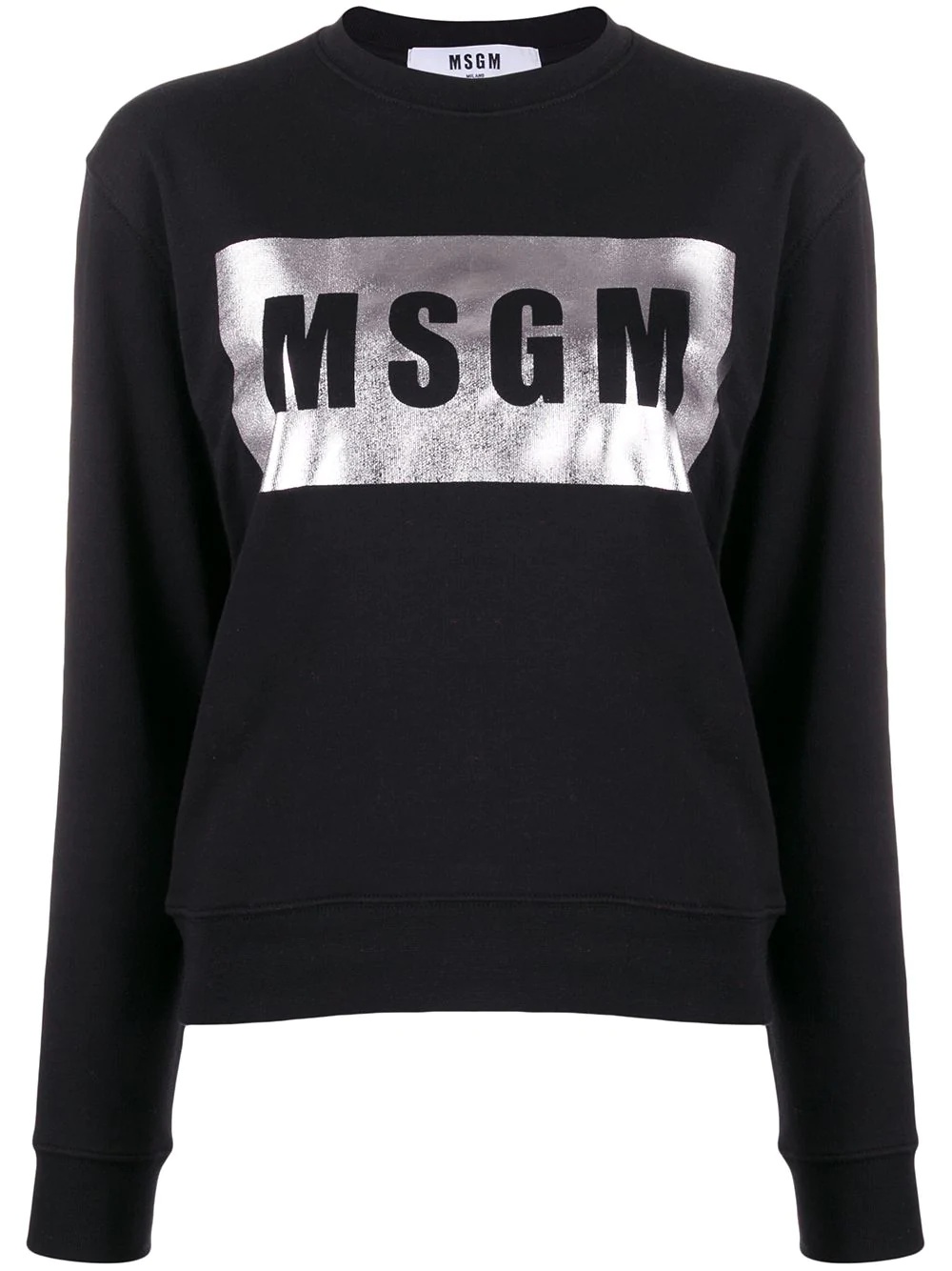 foil logo print sweatshirt - 1