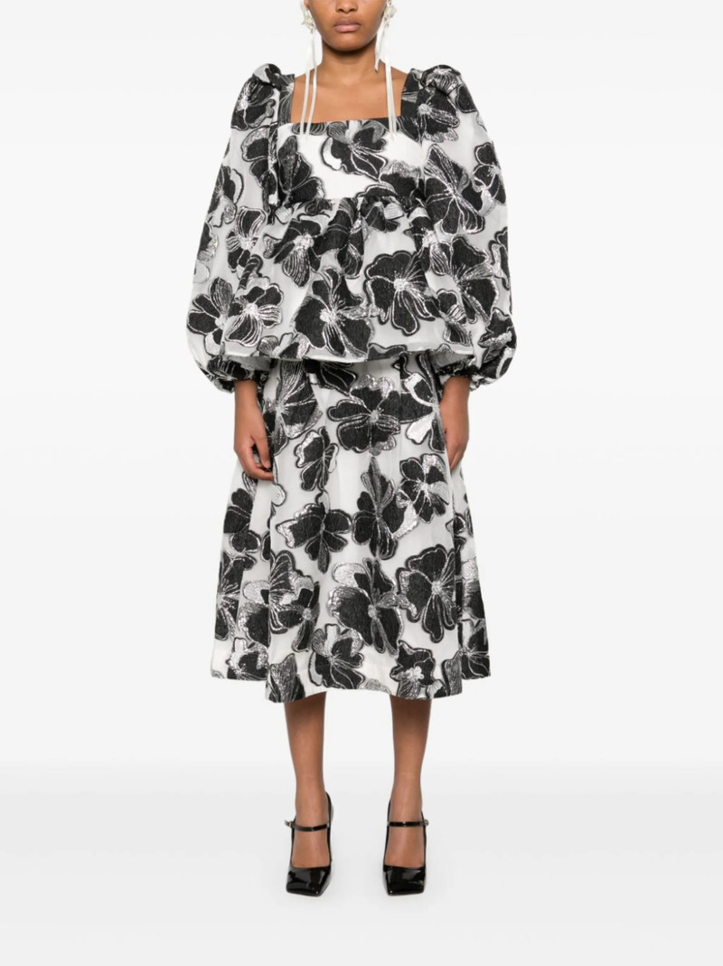 STINE GOYA Anemone-jacquard square-neck top outlook