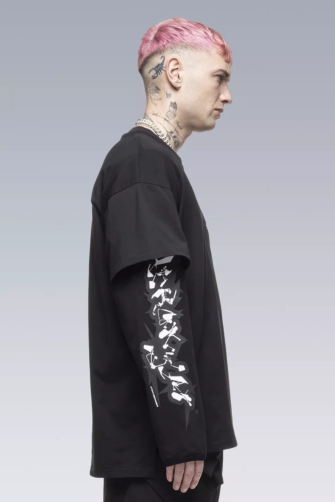 ACRONYM S29-PR-B 100% Organic Cotton Long Sleeve T-shirt Black outlook