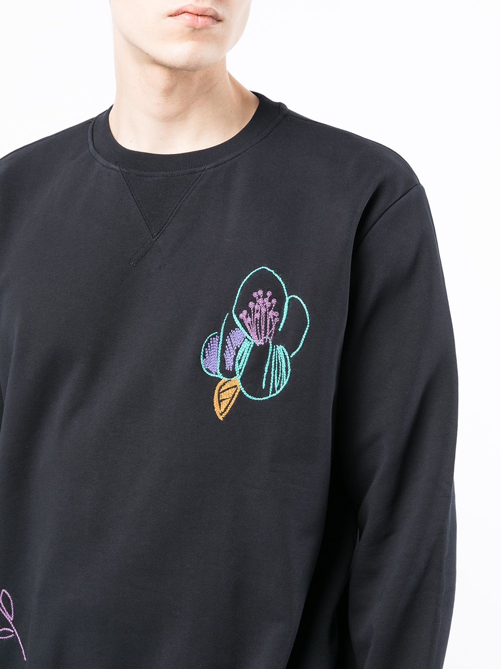 embroidered cotton sweatshirt - 5