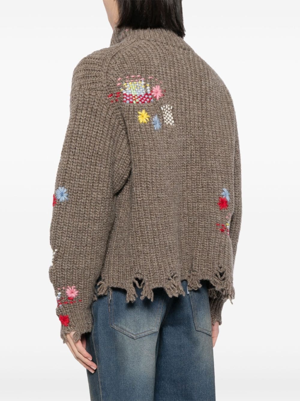 embroidered cardigan - 4
