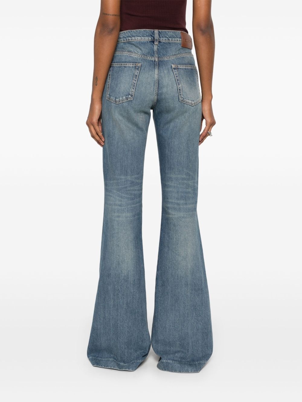mid-rise flared jeans - 4