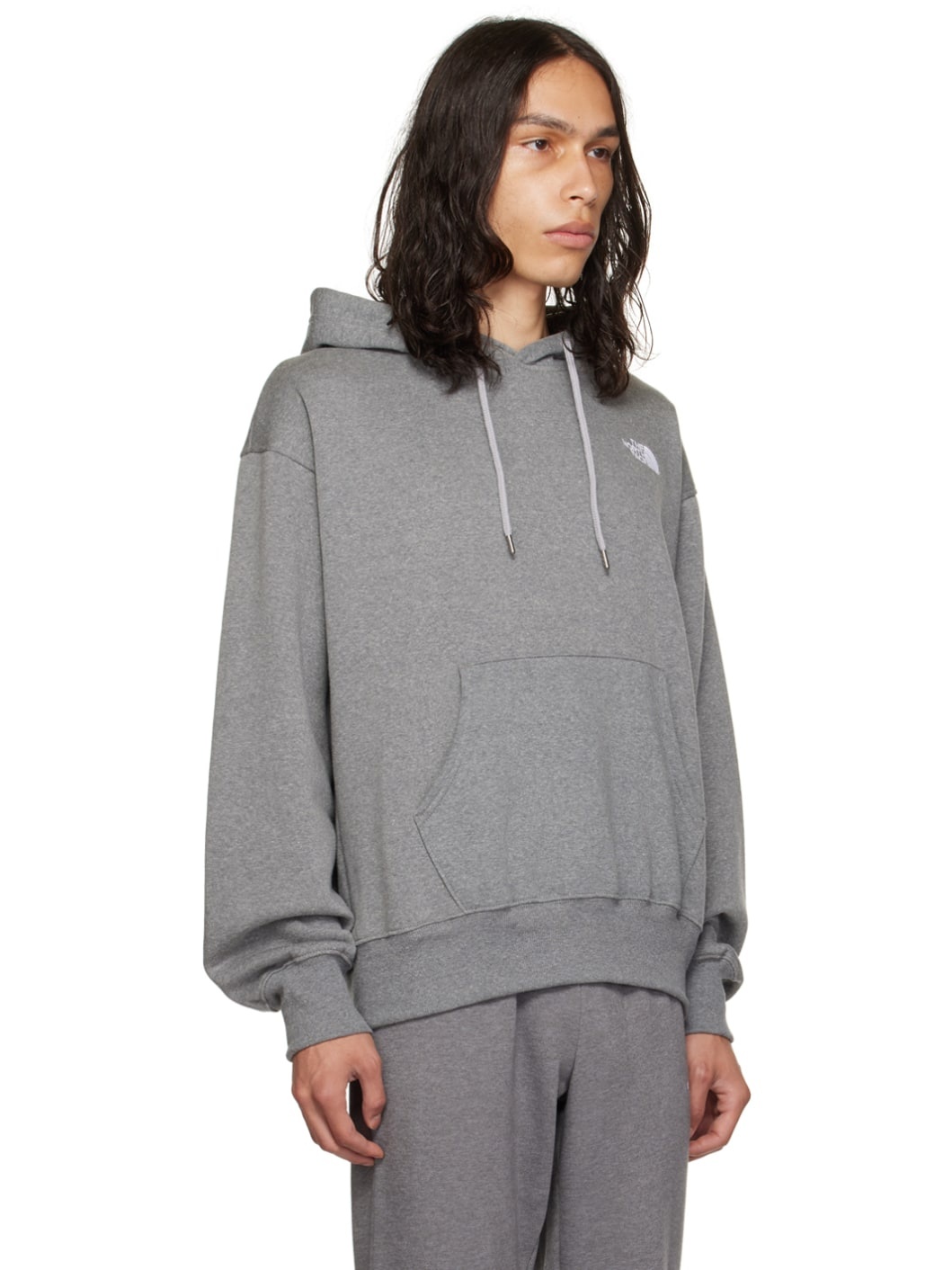 Gray Embroidered Hoodie - 2