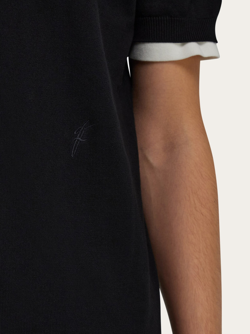 Layered knitted T-shirt 5