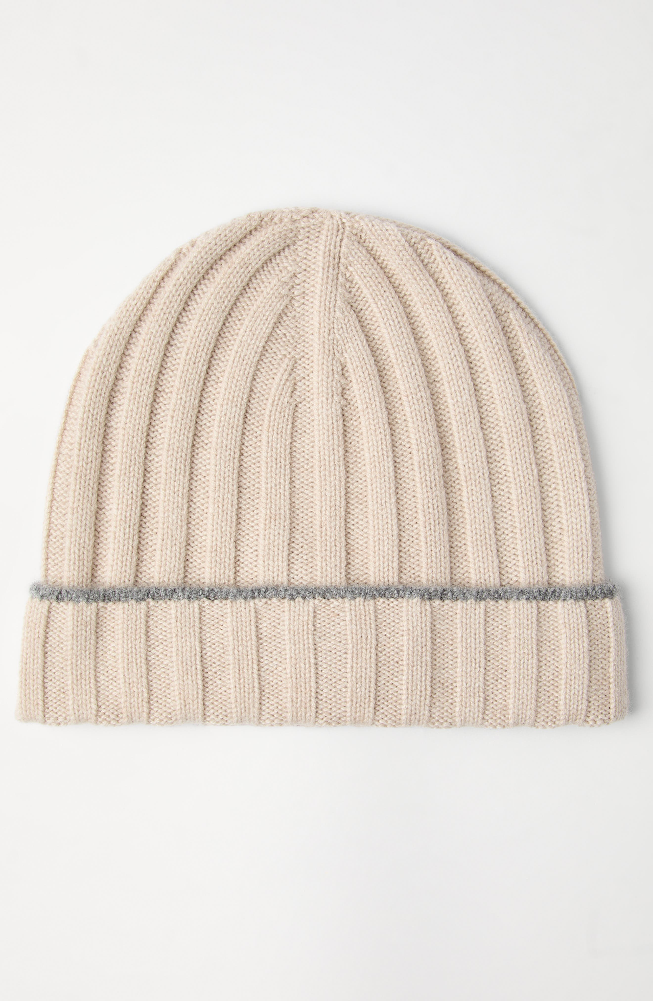 Brunello Cucinelli Cashmere rib knit beanie in Sand at Nordstrom - 2