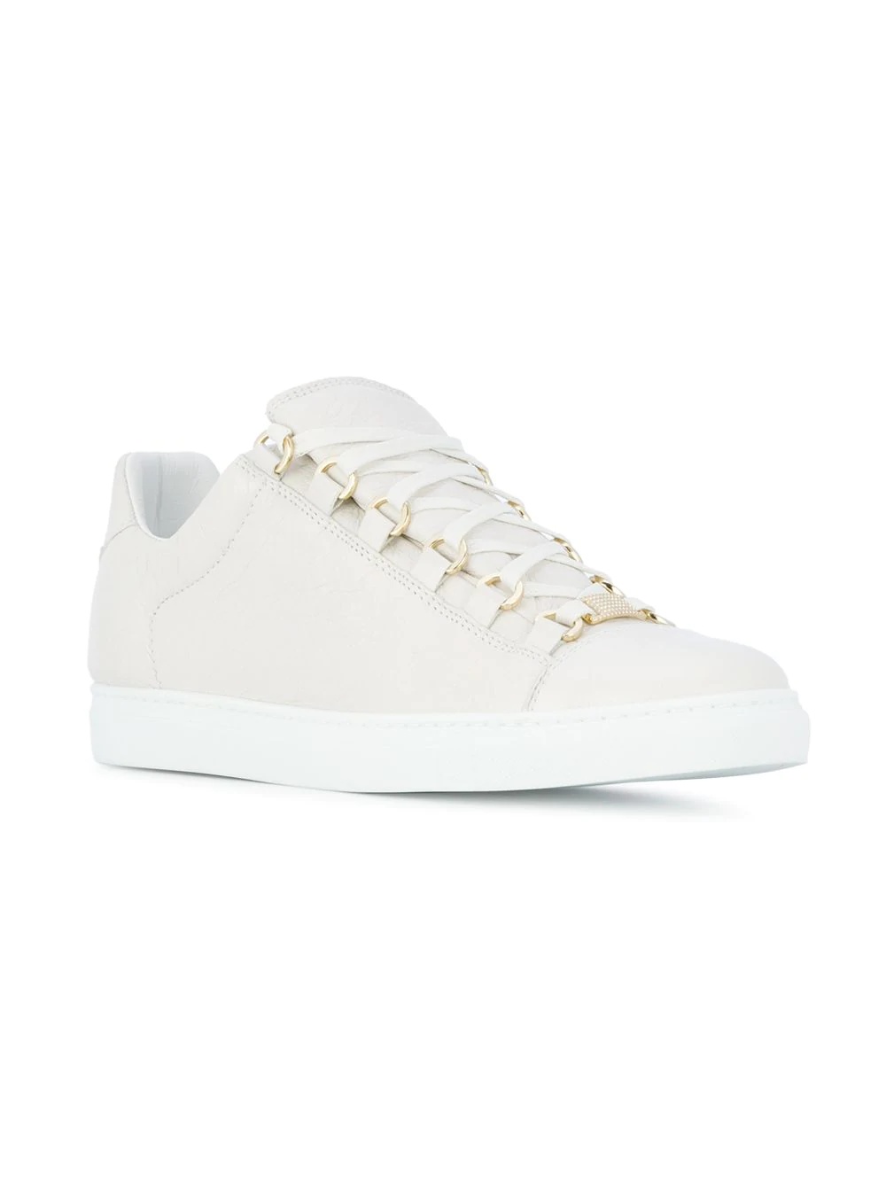 white Arena crinkled leather sneakers - 3