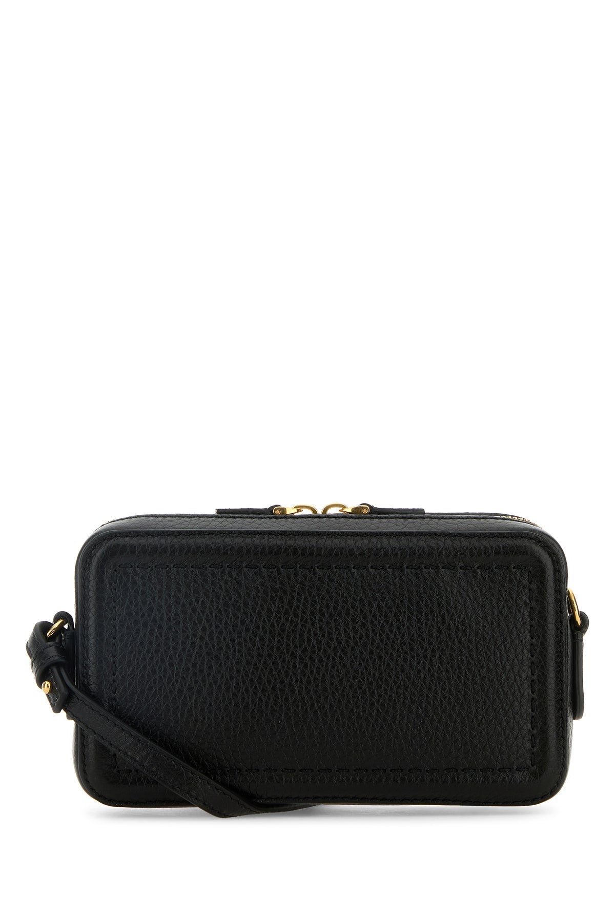 Black leather VLogo crossbody bag - 3