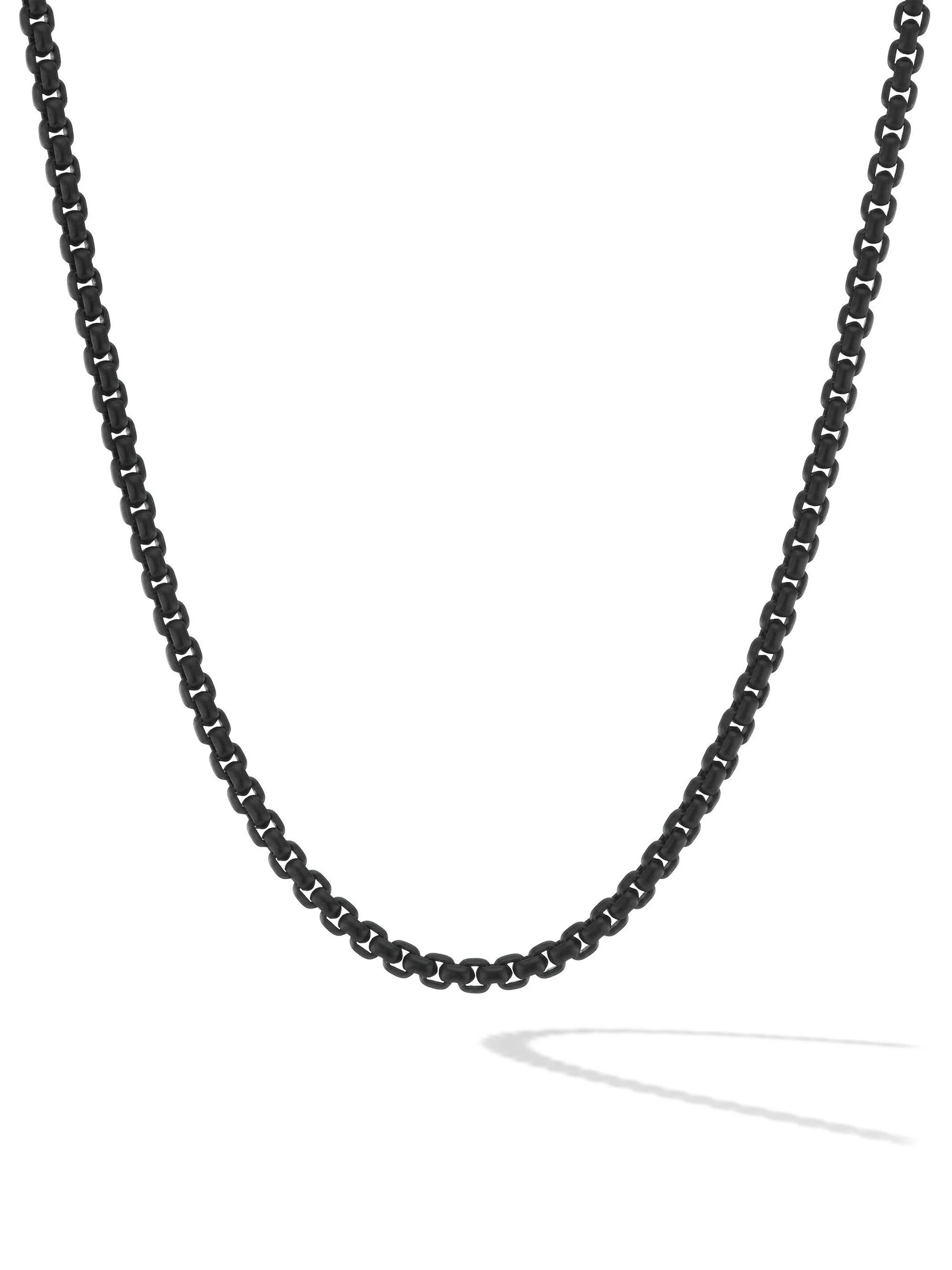 Women's Bel Aire Color Box Chain Necklace - Black - 1