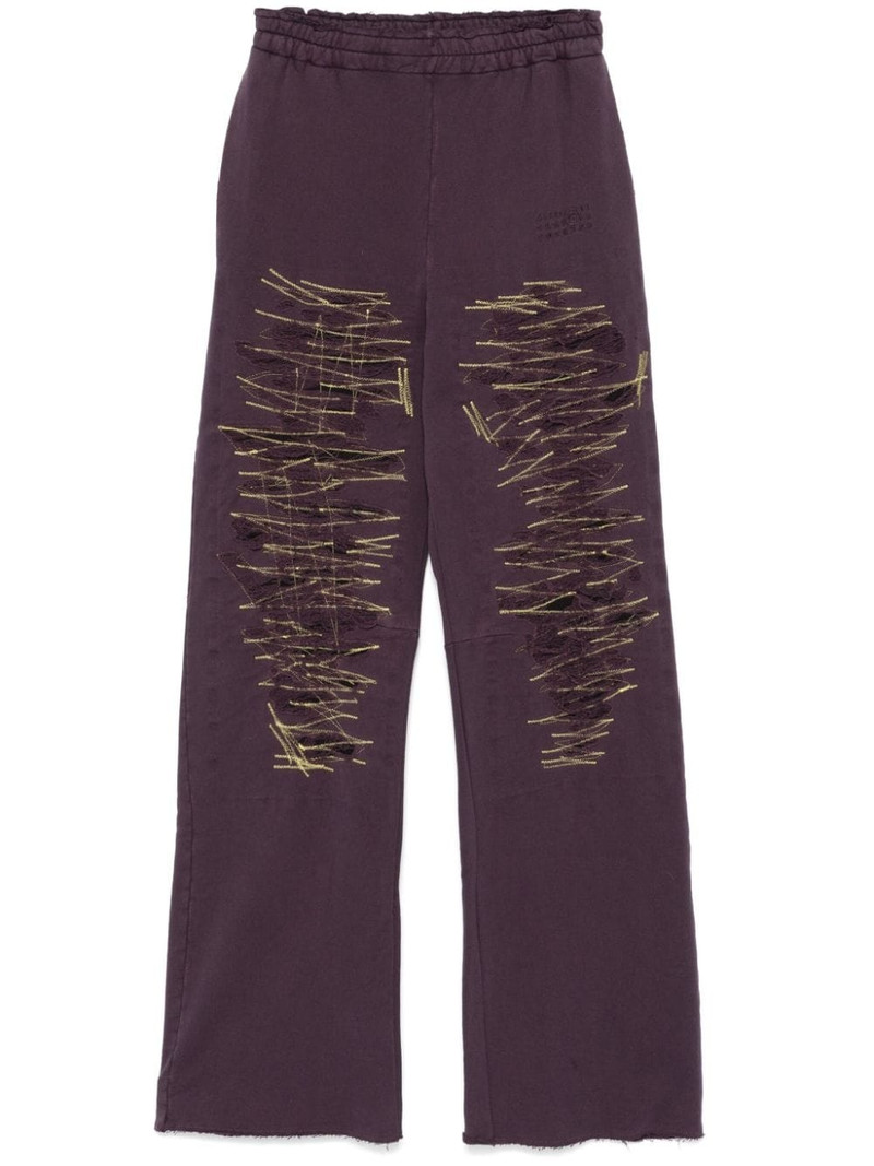 numbers-motif track pants 1