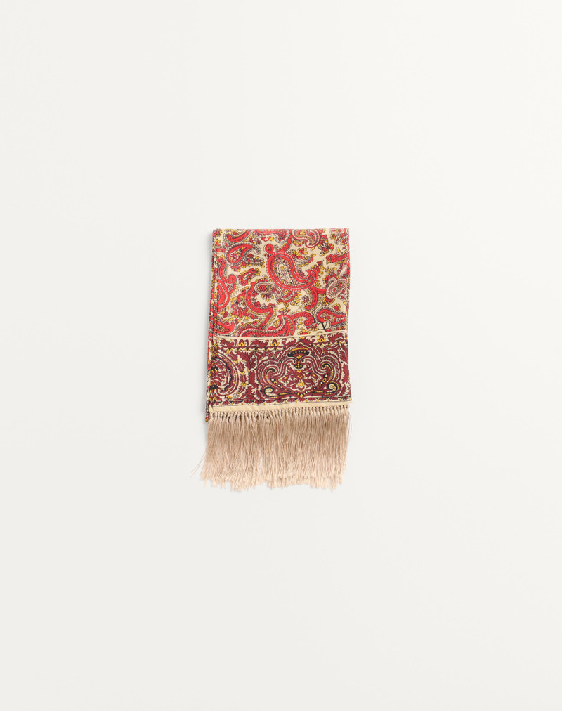 VOYAGE IMAGINAIRE SILK BANDEAU SCARF WITH FRINGE 3