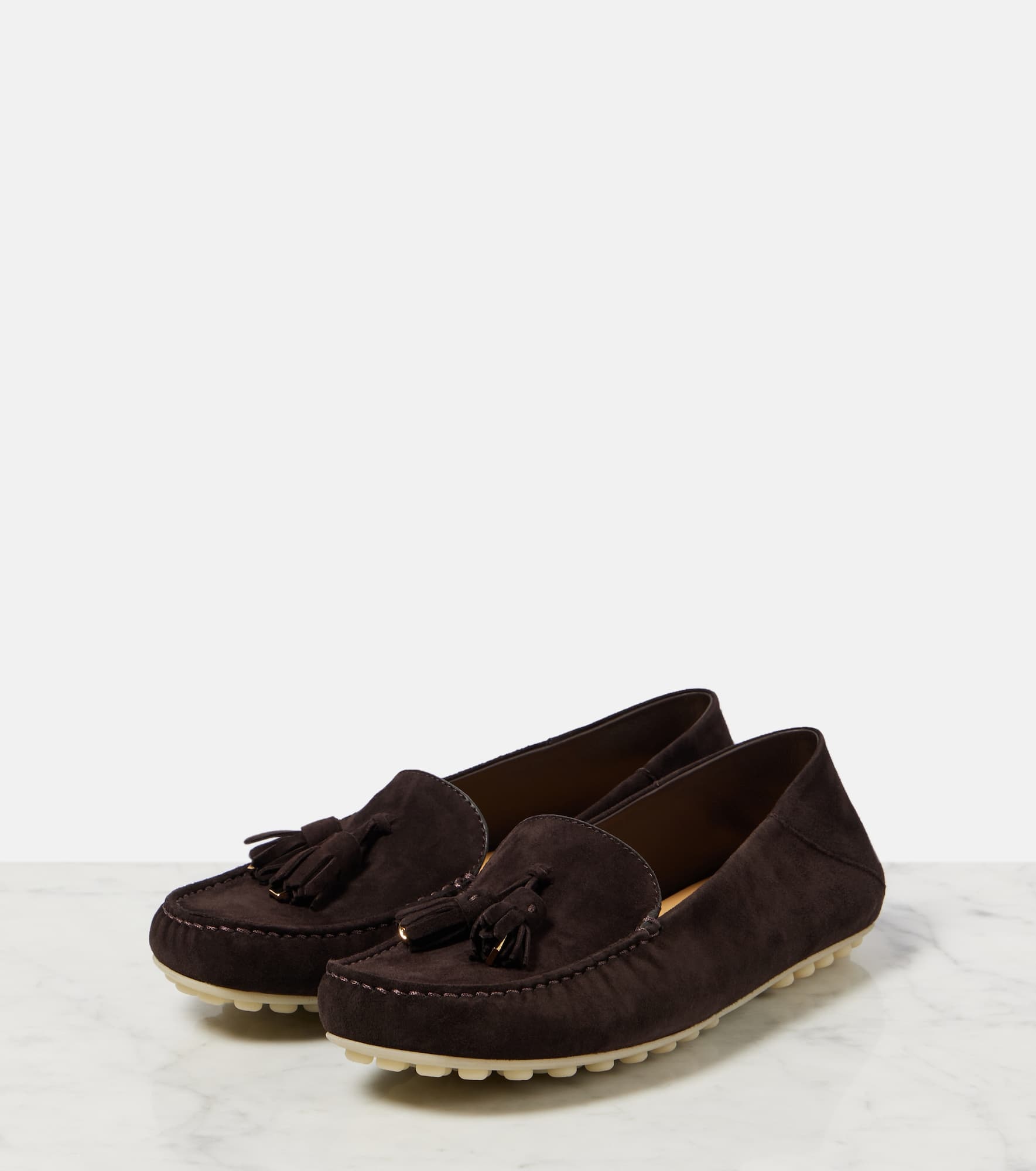 Dot suede moccasins - 4