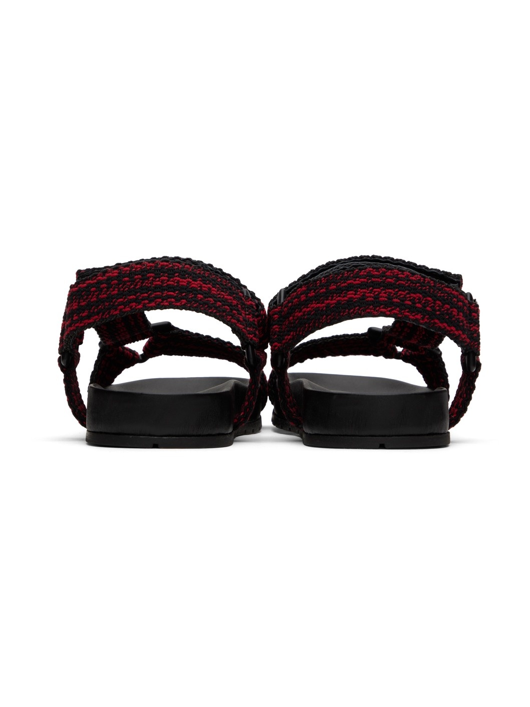 Black & Red Trip Sandals - 2