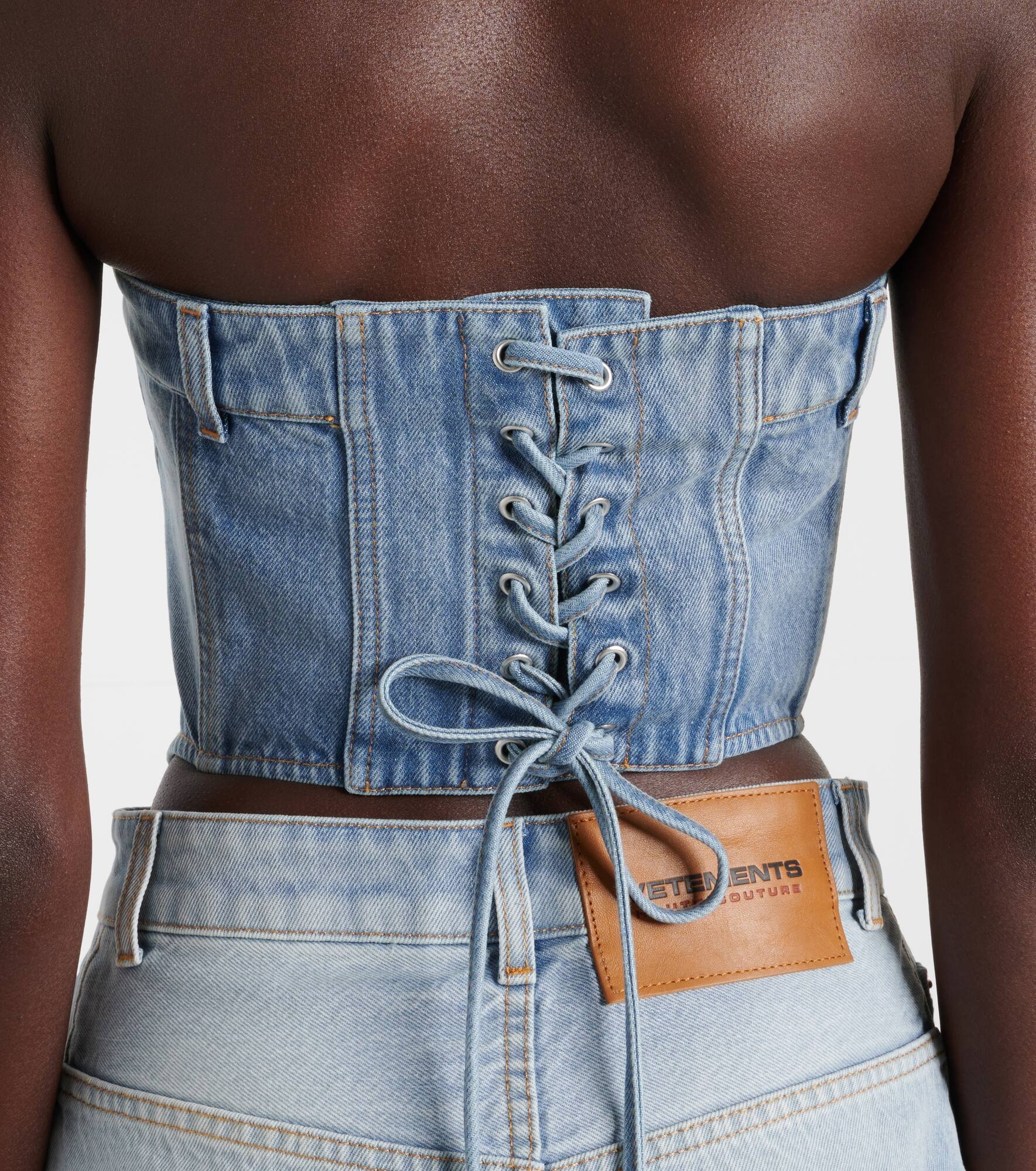 Cotton denim corset - 6