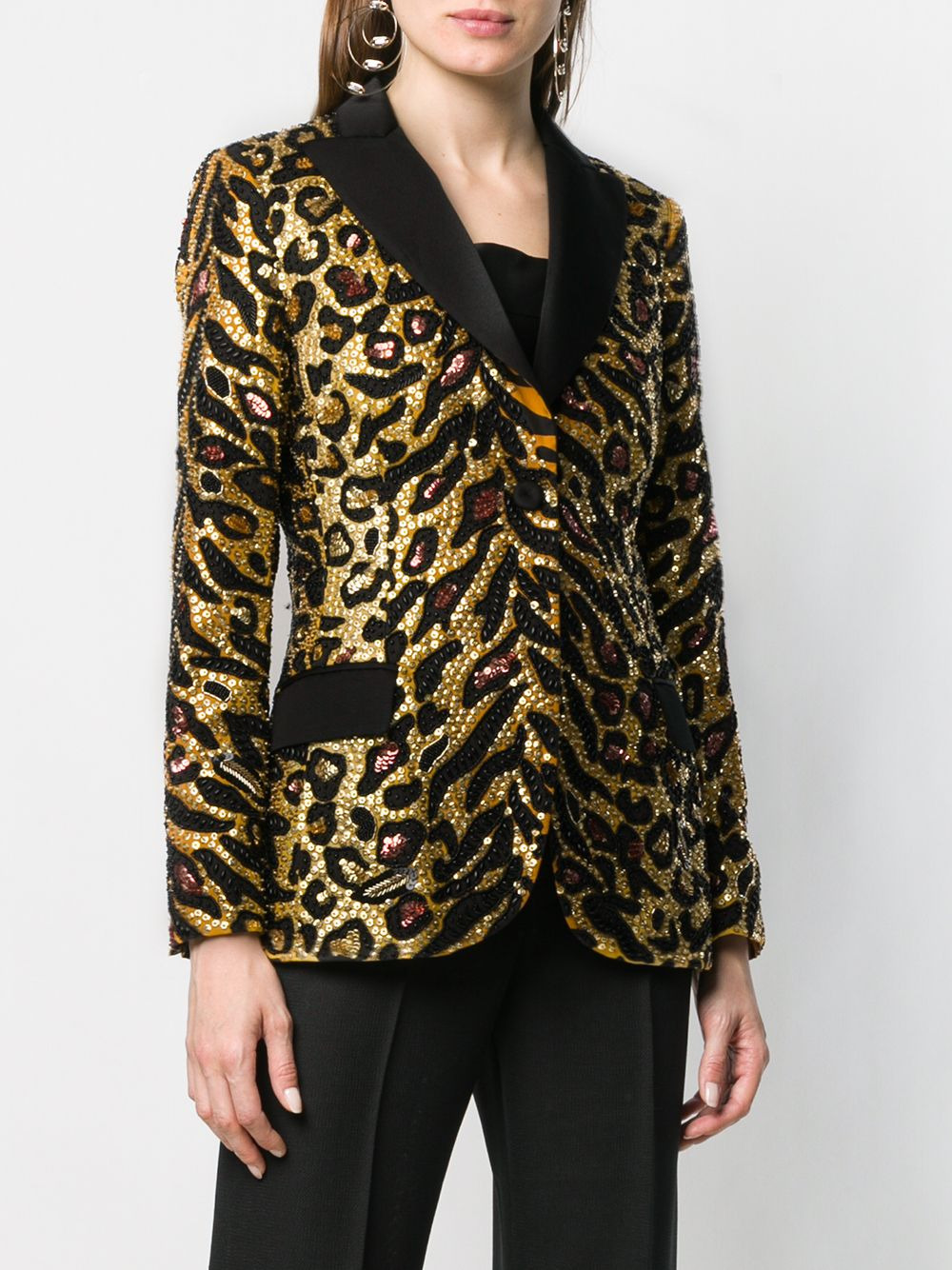 Tiger sequin-embellished blazer - 3