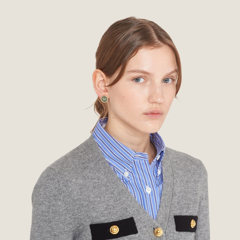 Miu Miu Enameled metal earrings outlook