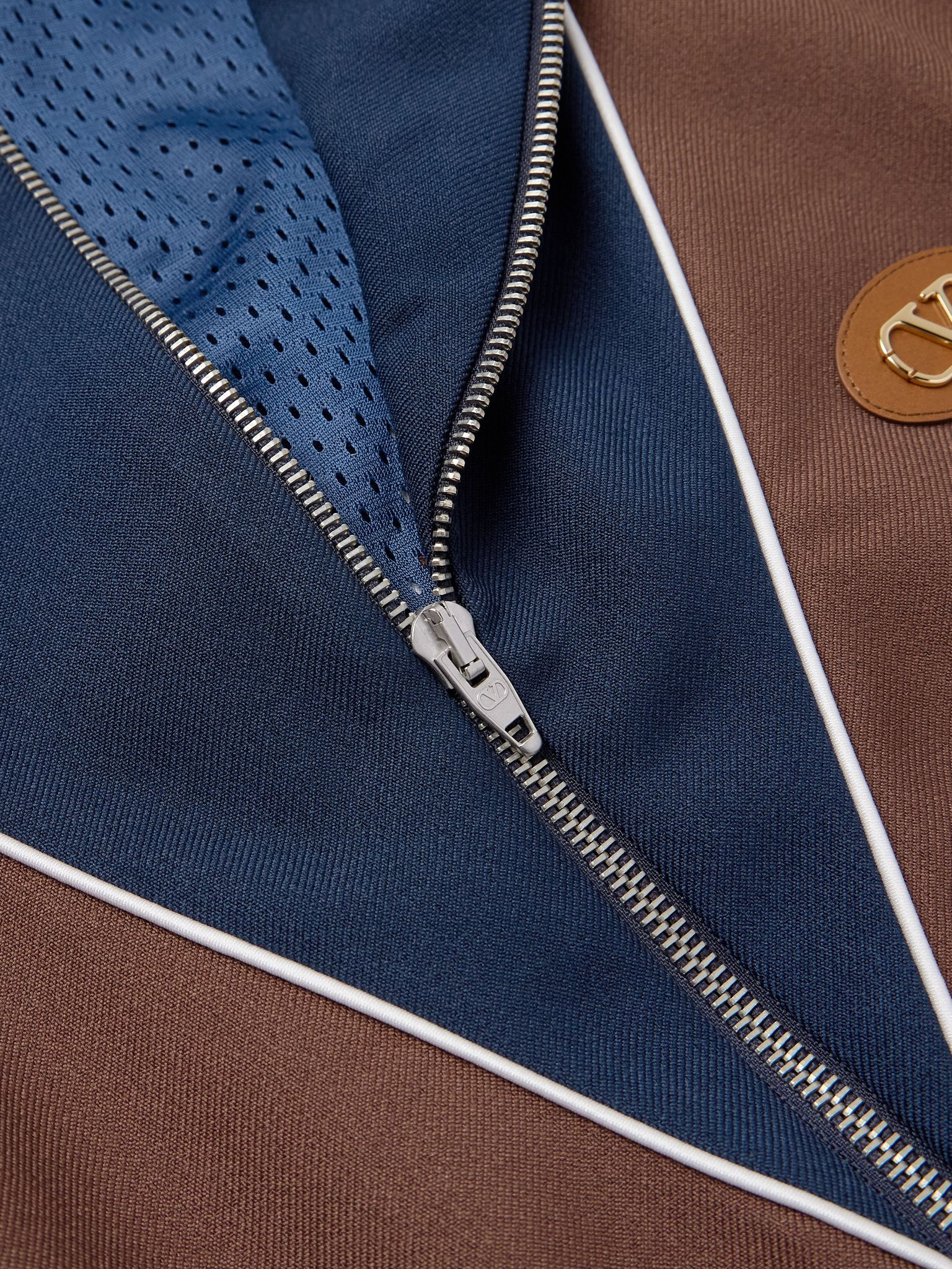 VLOGO Logo-Appliquéd Jersey Track Jacket Navy - 4