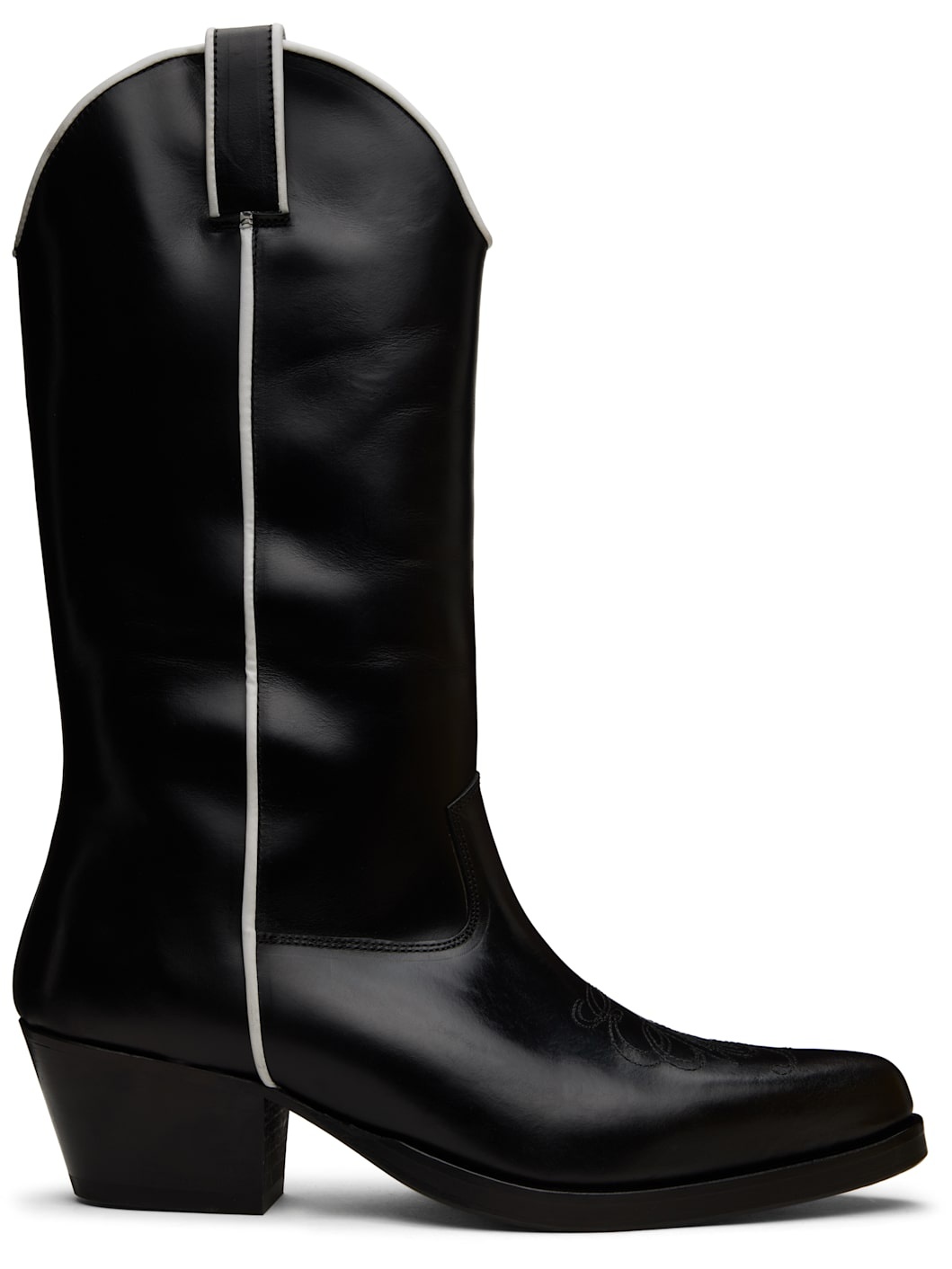Black High Western Boots - 1