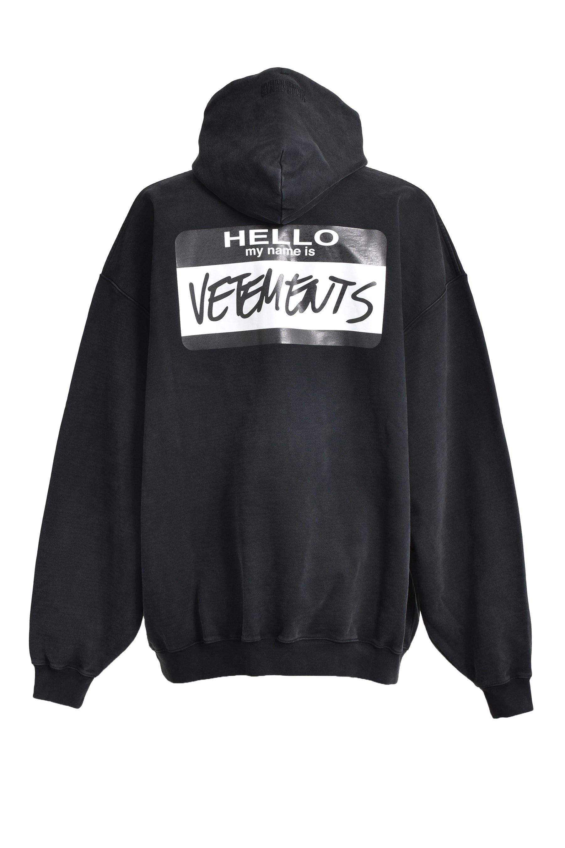 【VETEMENTS】ブラック My Name Is Vetements フーディ VETEMENTS Black 'My Name Is' Hoodie Vetements
